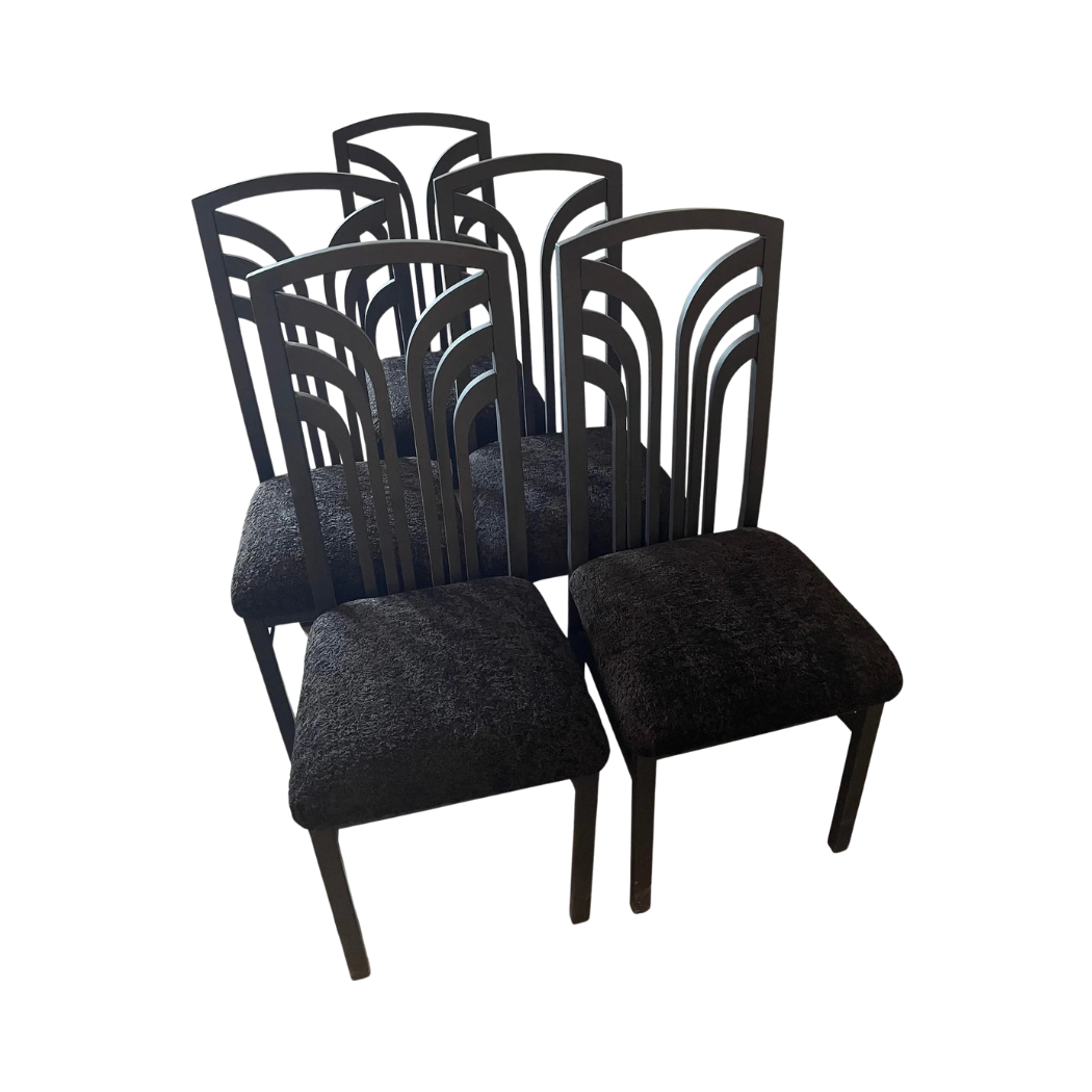 1980s Postmodern Dining Chairs - Set of 5