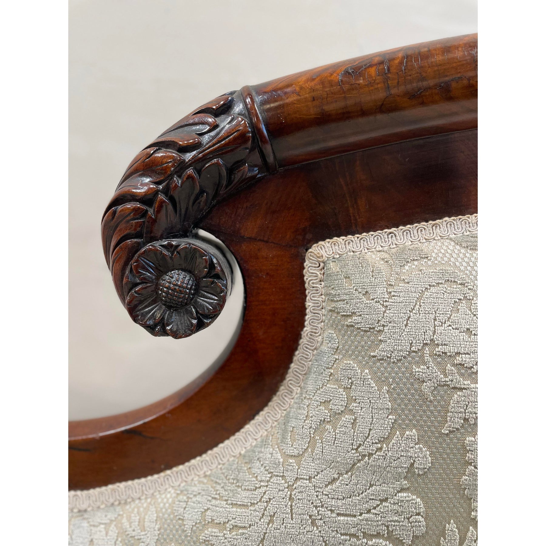 Antique Victorian/Georgian-Style Mahogany Sofa