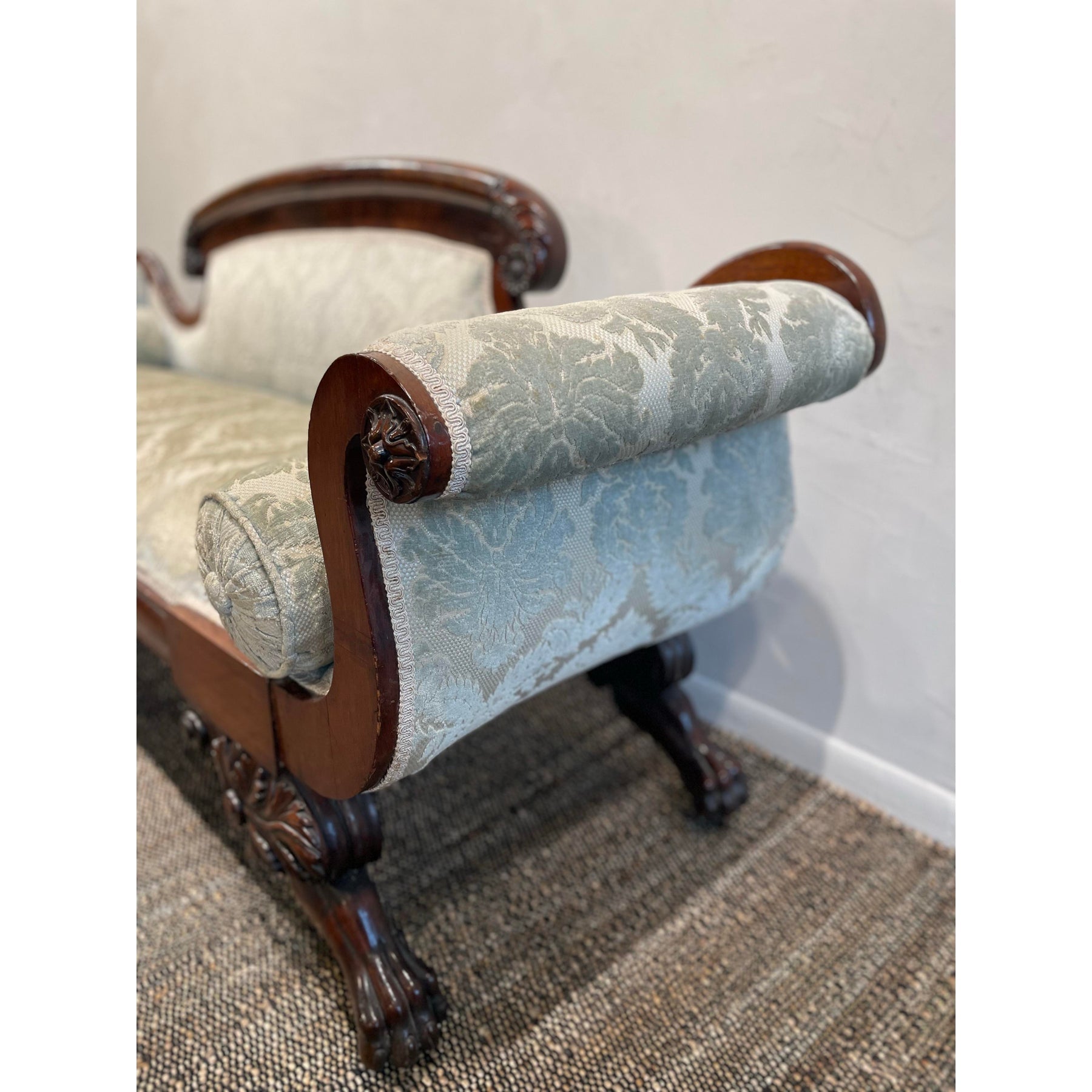 Antique Victorian/Georgian-Style Mahogany Sofa