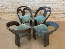 Cargar imagen en el visor de la galería, Bamboo Vintage Dining Chairs - Set of 4
