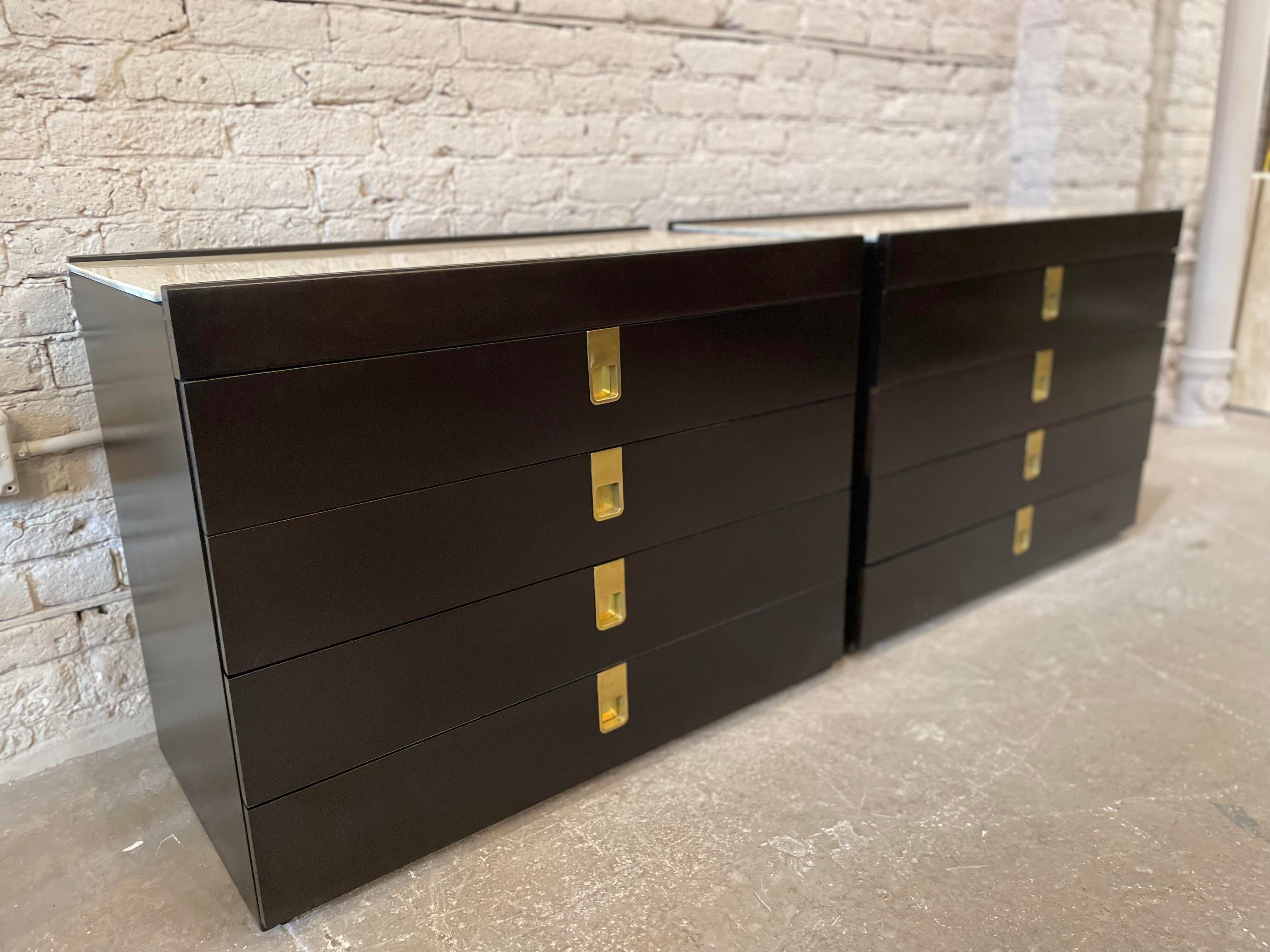 Brian Palmer for Baker 1970s Vintage Nightstands - a Pair