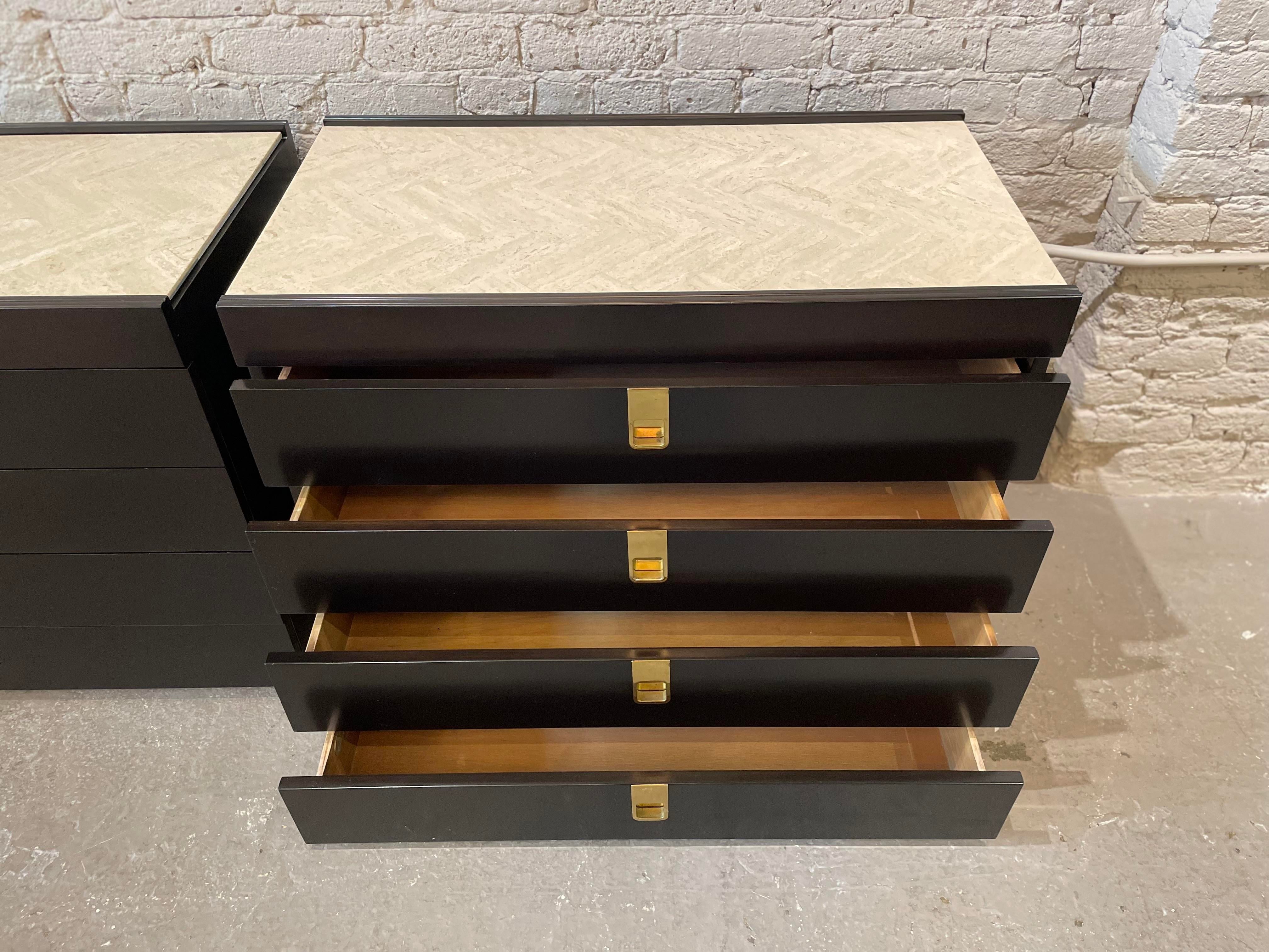 Brian Palmer for Baker 1970s Vintage Nightstands - a Pair