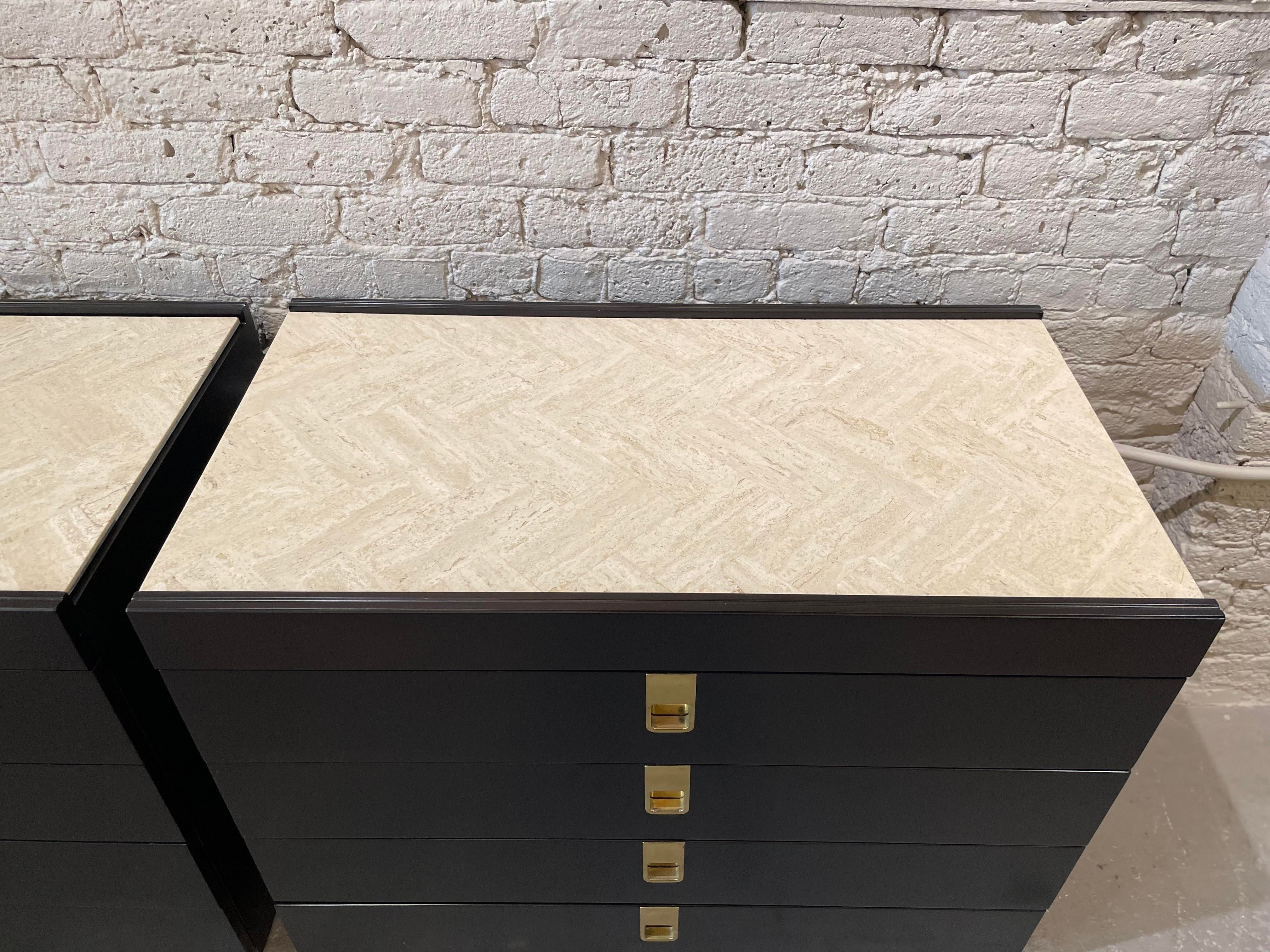 Brian Palmer for Baker 1970s Vintage Nightstands - a Pair