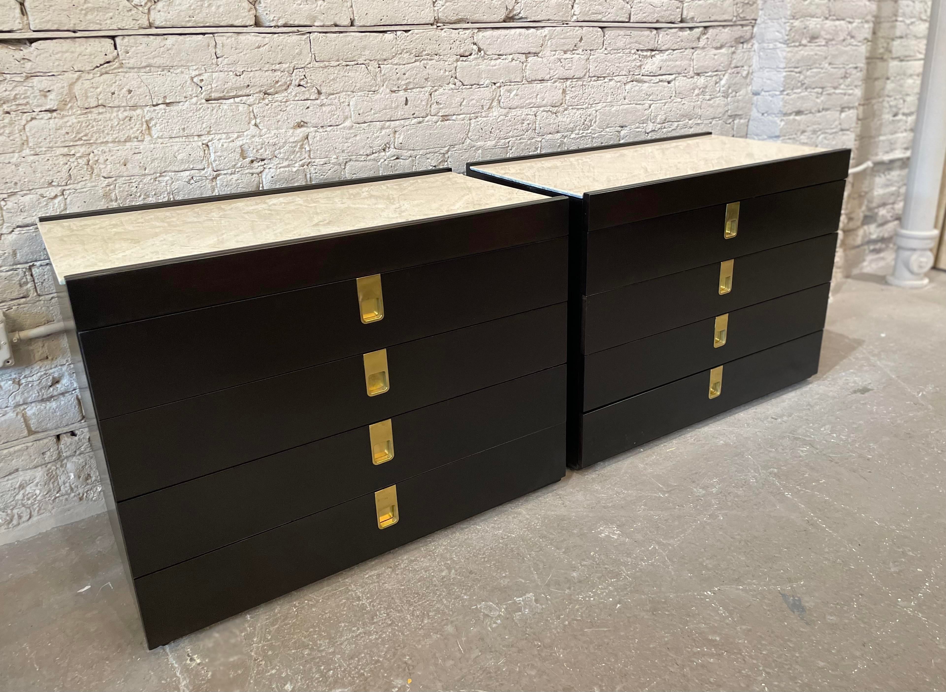 Brian Palmer for Baker 1970s Vintage Nightstands - a Pair
