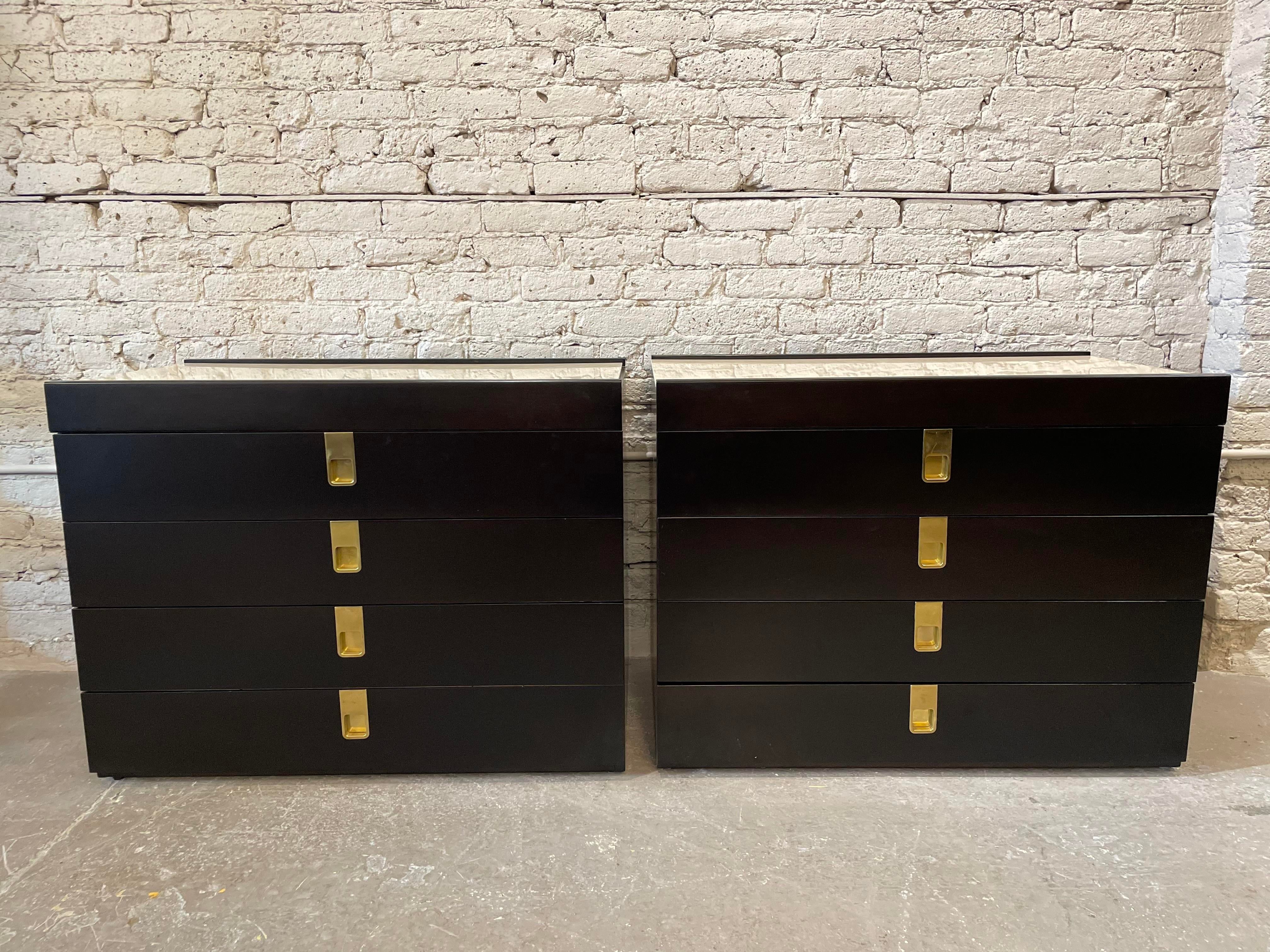 Brian Palmer for Baker 1970s Vintage Nightstands - a Pair