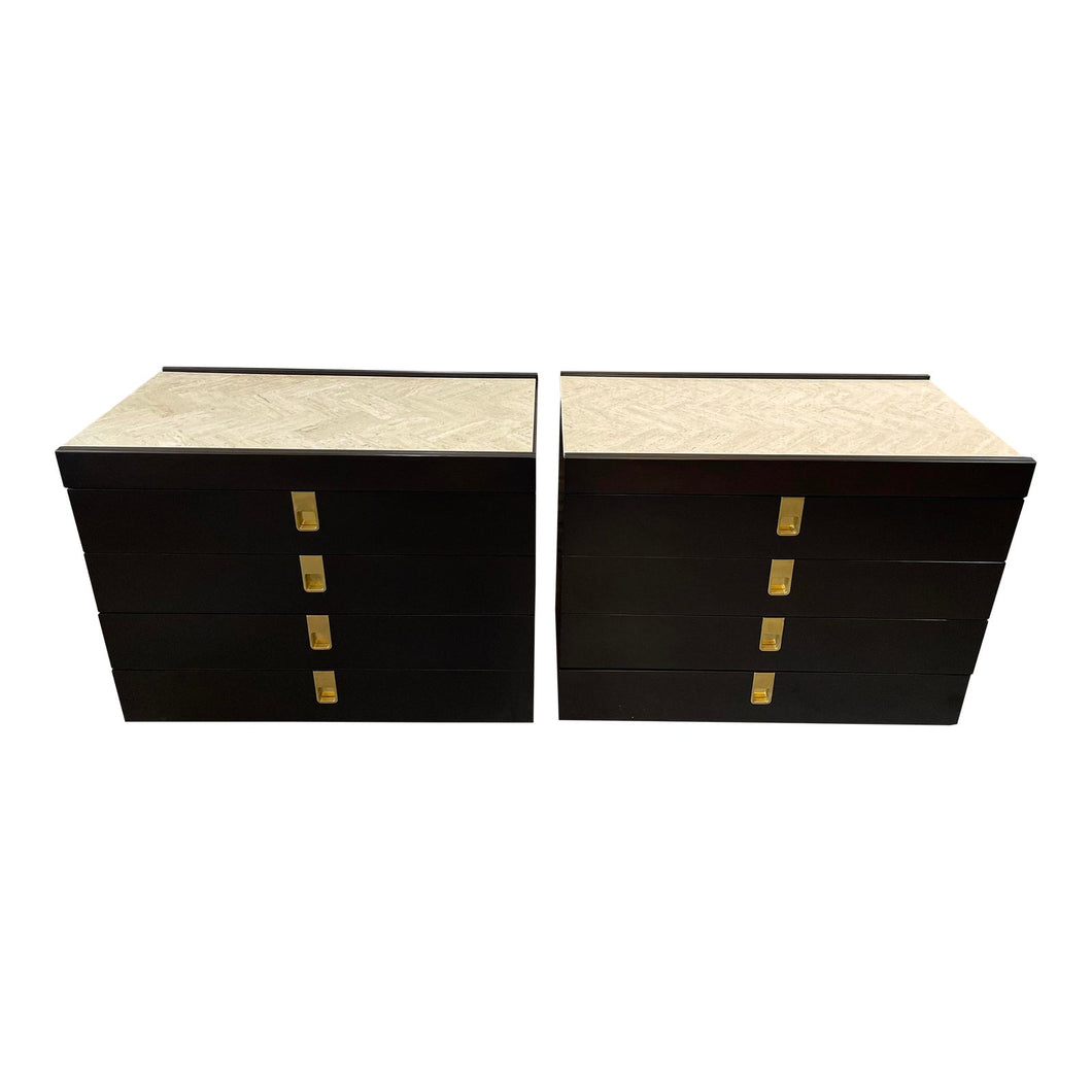 Brian Palmer for Baker 1970s Vintage Nightstands - a Pair