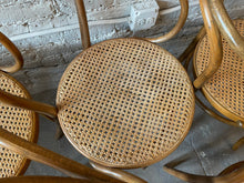 Cargar imagen en el visor de la galería, Early 20th Century Bentwood Thonet Style Cane Dining Chairs - Set of 6
