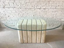 Load image into Gallery viewer, 1980s Maitland-Smith Tessellated Stone and Brass Pedestal Table Base

