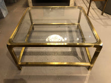 Load image into Gallery viewer, Mastercraft Brass Curved Edge Coffee Table
