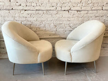 Load image into Gallery viewer, Oversized Postmodern Directional Lounge Chairs - a Pair

