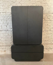 Load image into Gallery viewer, Postmodern Black Hutch Armoire
