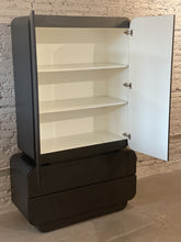 Load image into Gallery viewer, Postmodern Black Hutch Armoire
