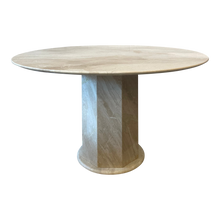 Load image into Gallery viewer, Postmodern Italian Honed Travertine Dining Table 1970s

