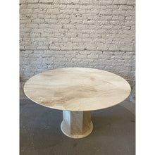 Load image into Gallery viewer, Postmodern Italian Honed Travertine Dining Table 1970s
