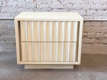Load image into Gallery viewer, Postmodern Vintage Nightstand With Fluted and Brass Detailing
