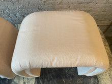 Load image into Gallery viewer, Postmodern Vintage Waterfall Ottomans - a Pair
