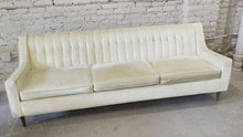 Load and play video in Gallery viewer, 1960s Vintage Beige Upholstered Sofa
