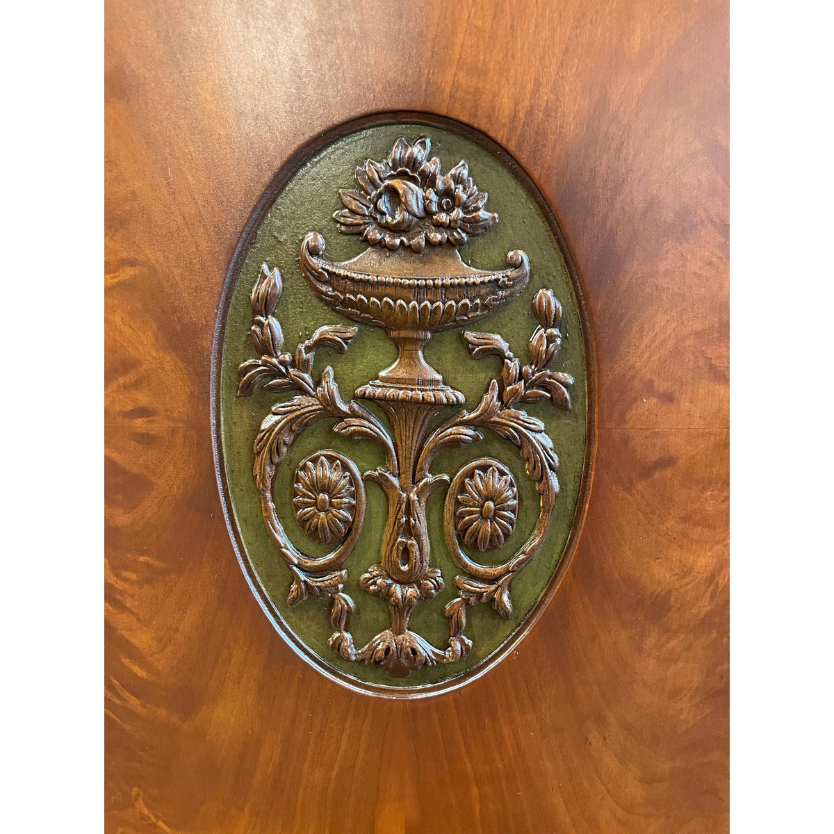 Vintage 1930s Cabinet With Green and Brass Accents - Art Deco/French