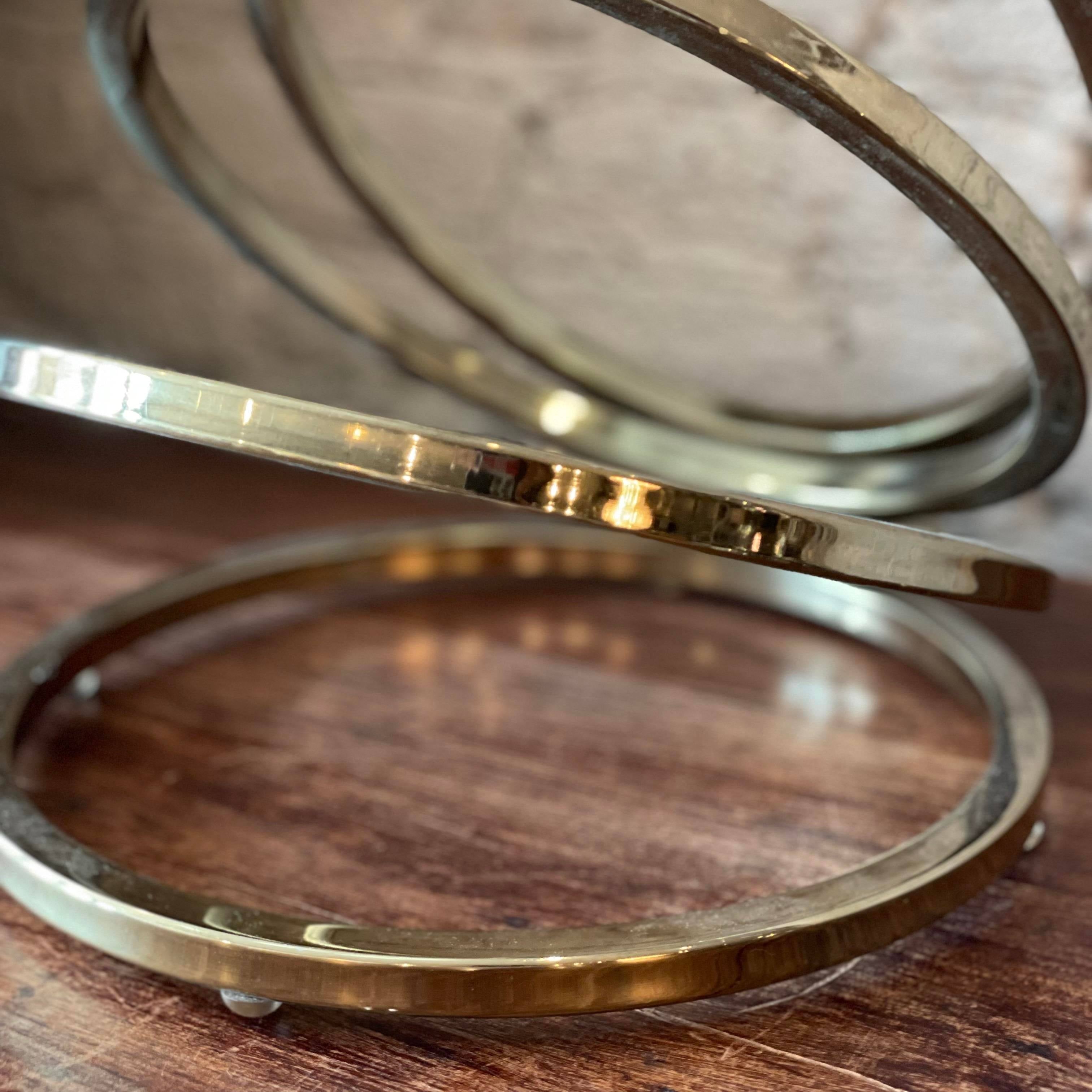 1960s Vintage Brass Spiral Lamps
