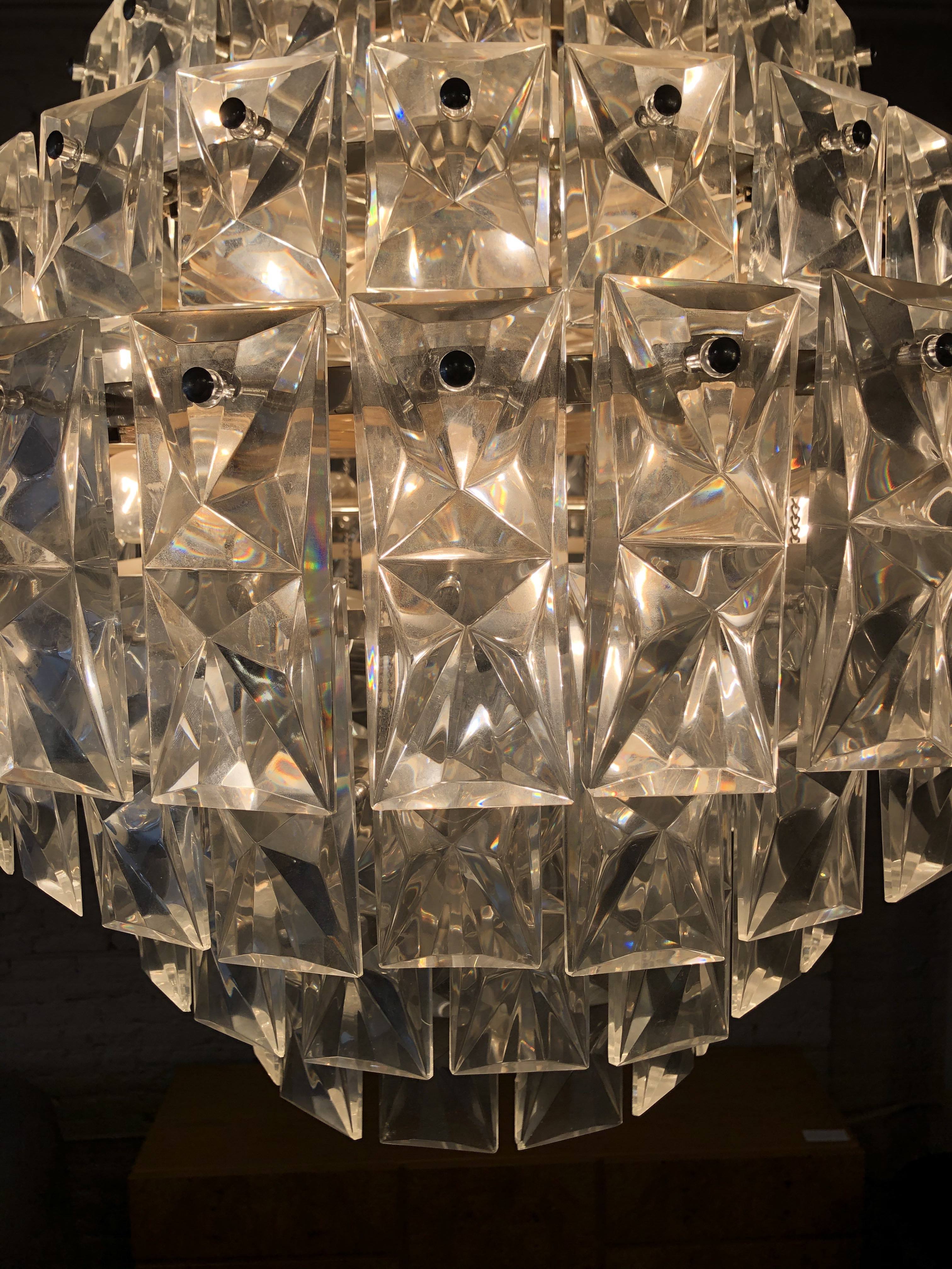Vintage 1960s Kinkeldey Crystal Chandelier
