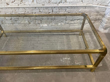 Load image into Gallery viewer, Vintage 1970s Brass Mastercraft Style Coffee Table
