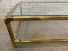 Load image into Gallery viewer, Vintage 1970s Brass Mastercraft Style Coffee Table
