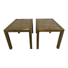 Load image into Gallery viewer, Vintage 1970s Brass Side Tables - a Pair
