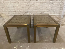 Load image into Gallery viewer, Vintage 1970s Brass Side Tables - a Pair
