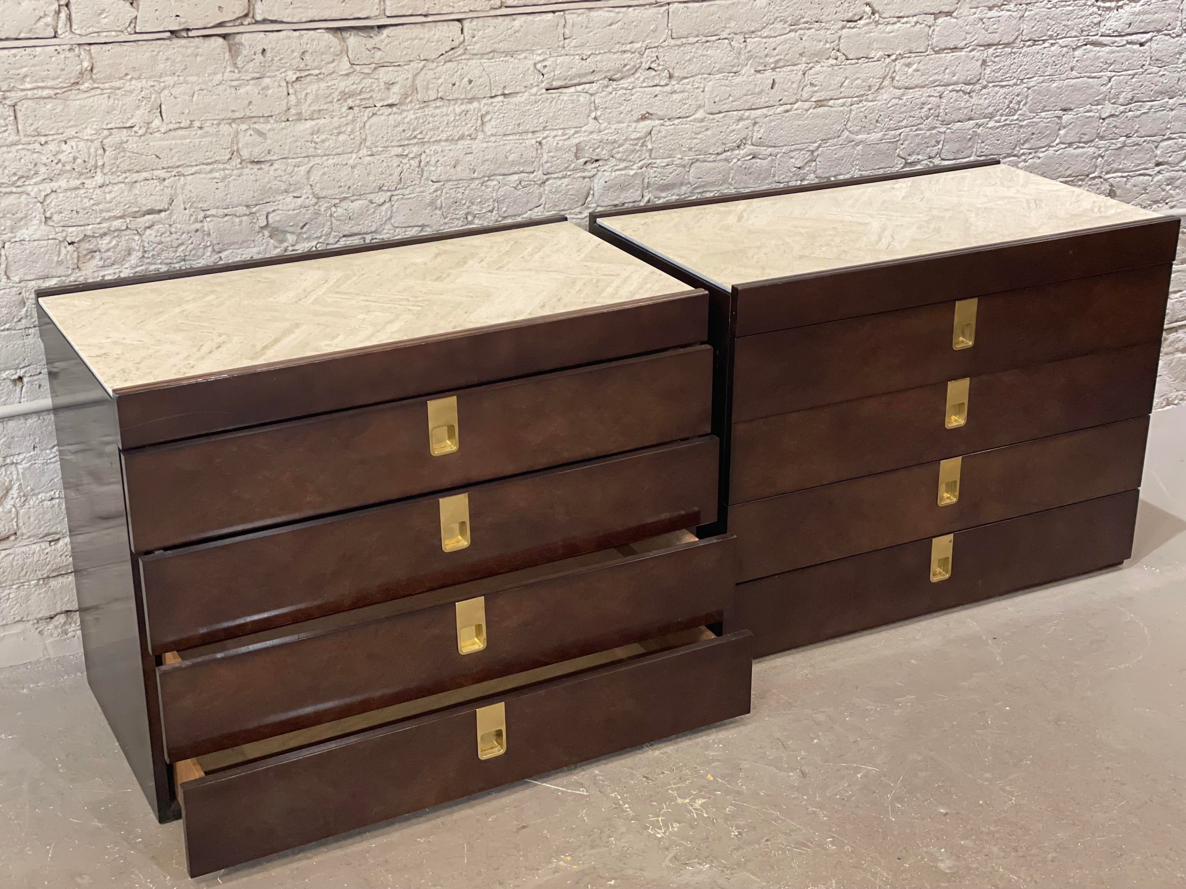 Vintage 1970s Brian Palmer for Baker Nightstands - Set of 2