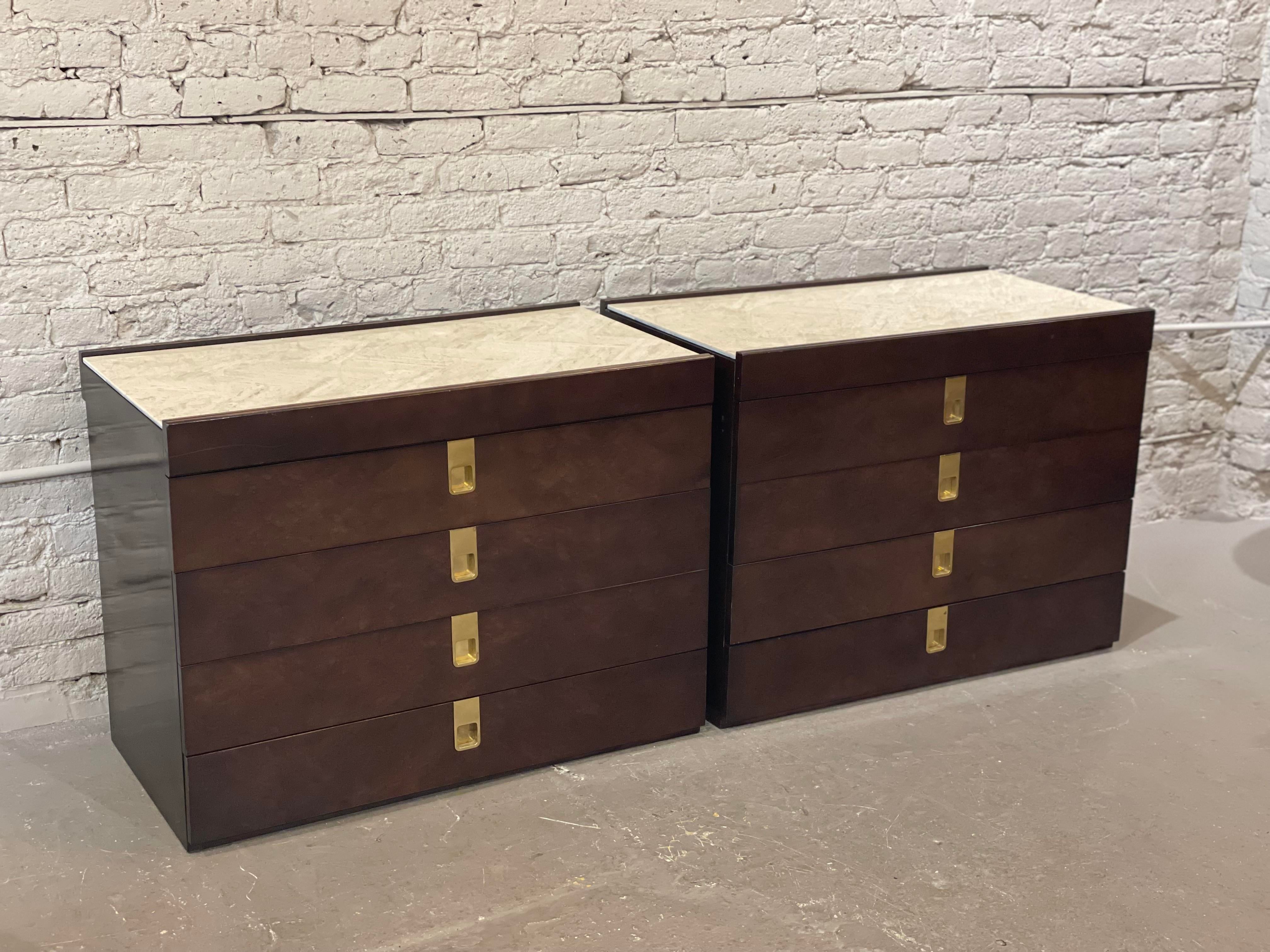 Vintage 1970s Brian Palmer for Baker Nightstands - Set of 2