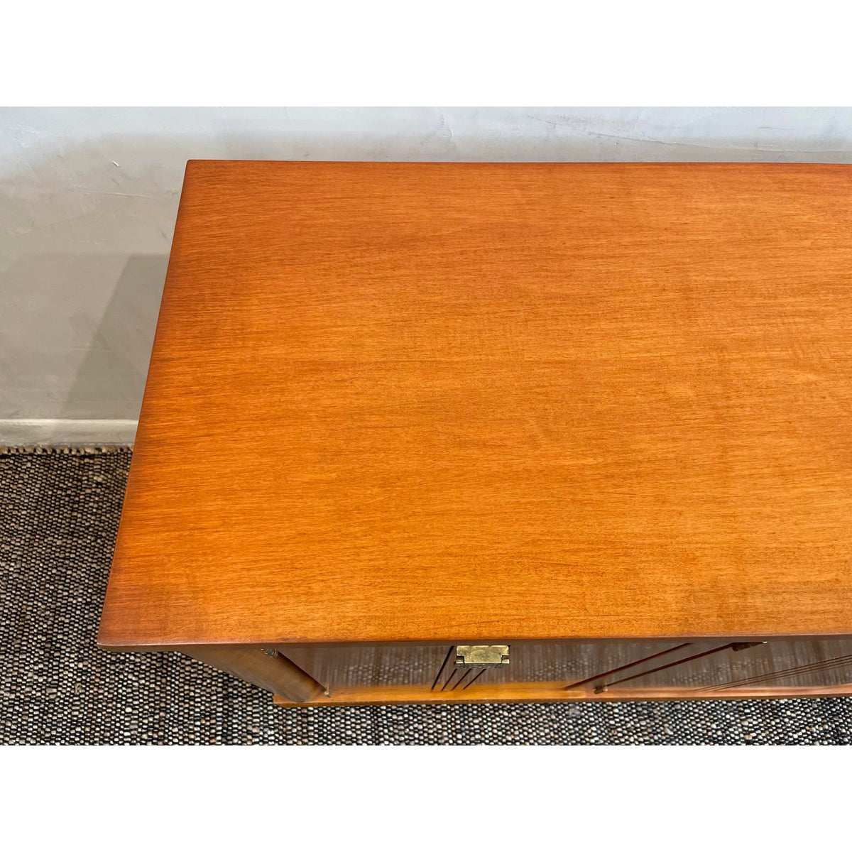 Vintage 1970s Hickory White Credenza Dresser Art Deco Style