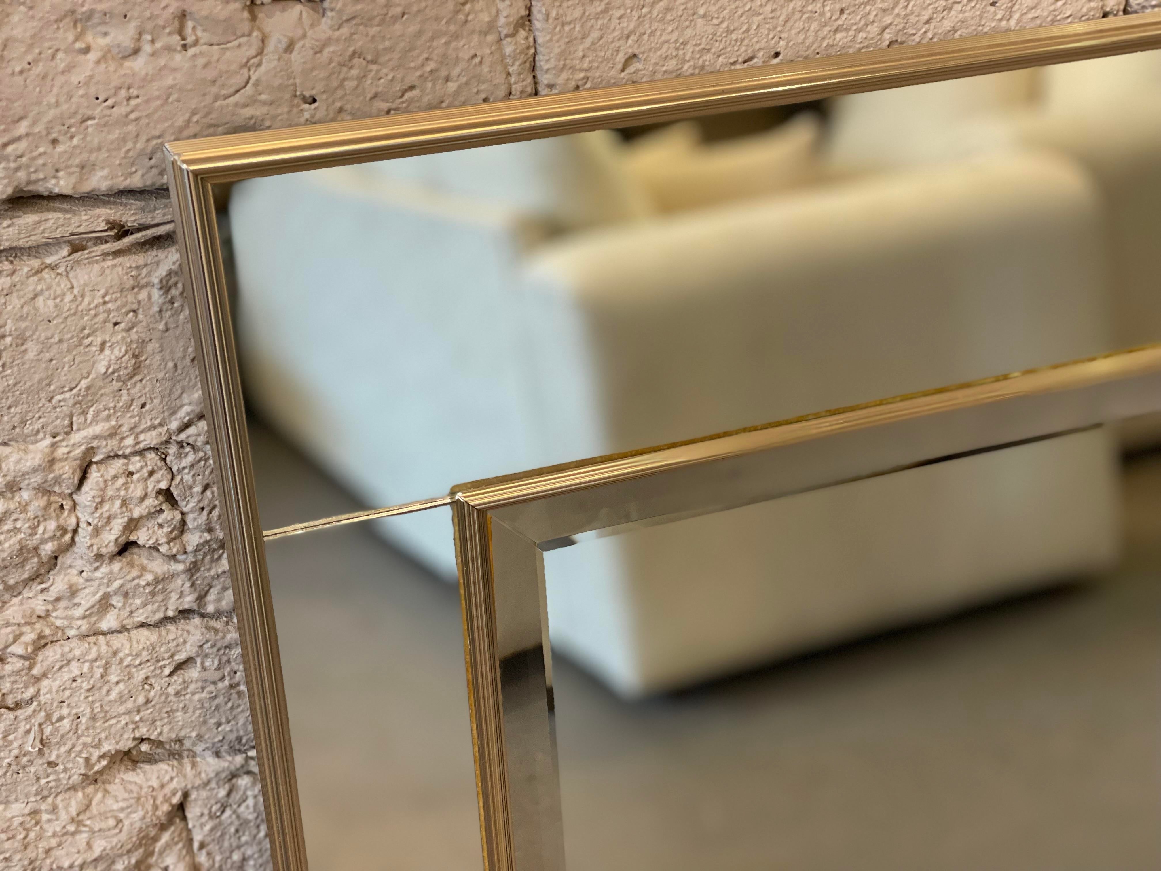 Vintage 1980s LaBarge Mirror With Rose Gold Detailing
