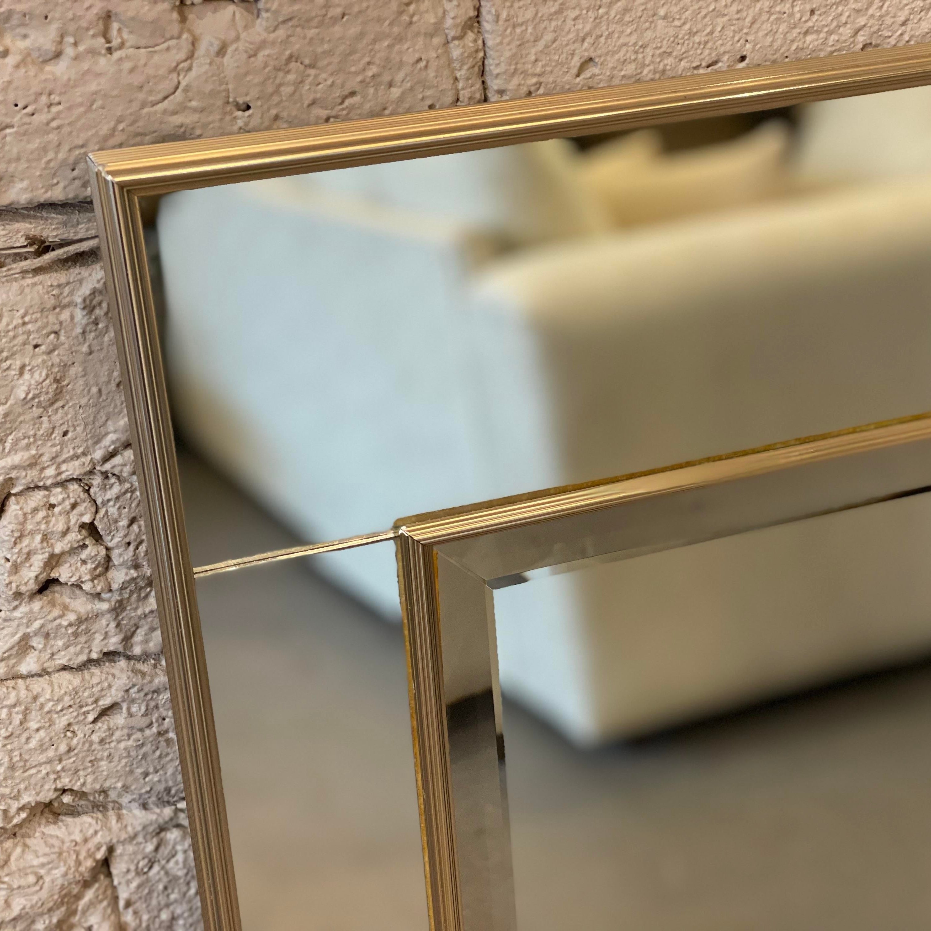 Vintage 1980s LaBarge Mirror With Rose Gold Detailing