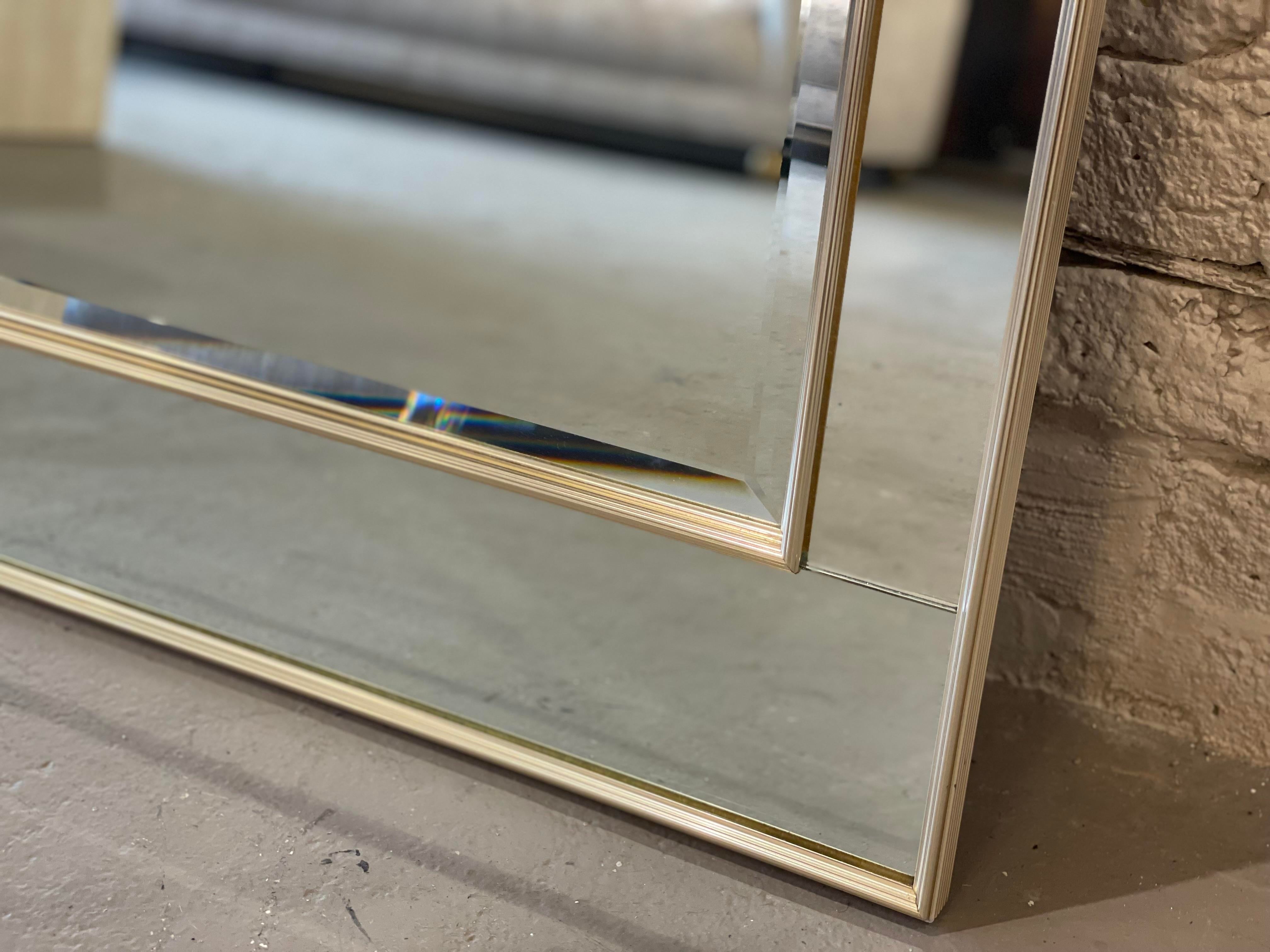 Vintage 1980s LaBarge Mirror With Rose Gold Detailing