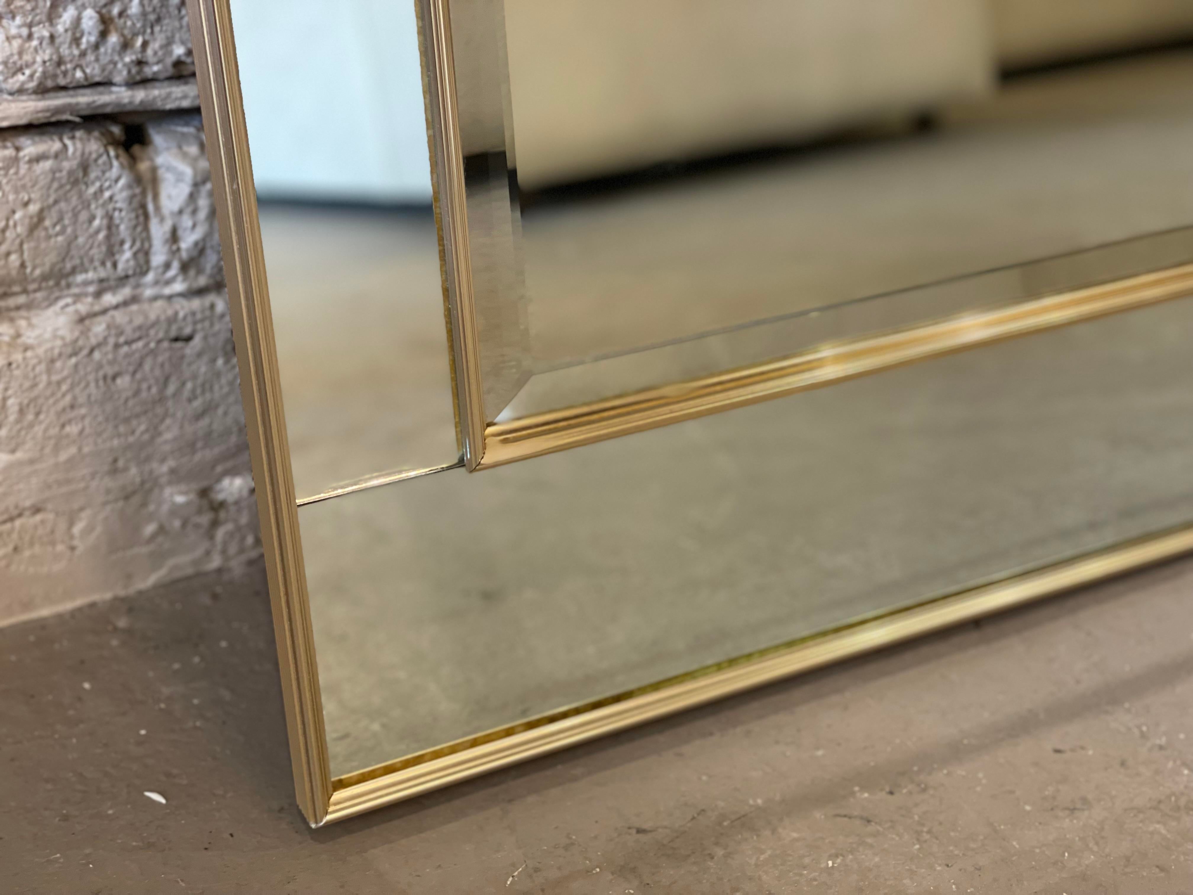 Vintage 1980s LaBarge Mirror With Rose Gold Detailing