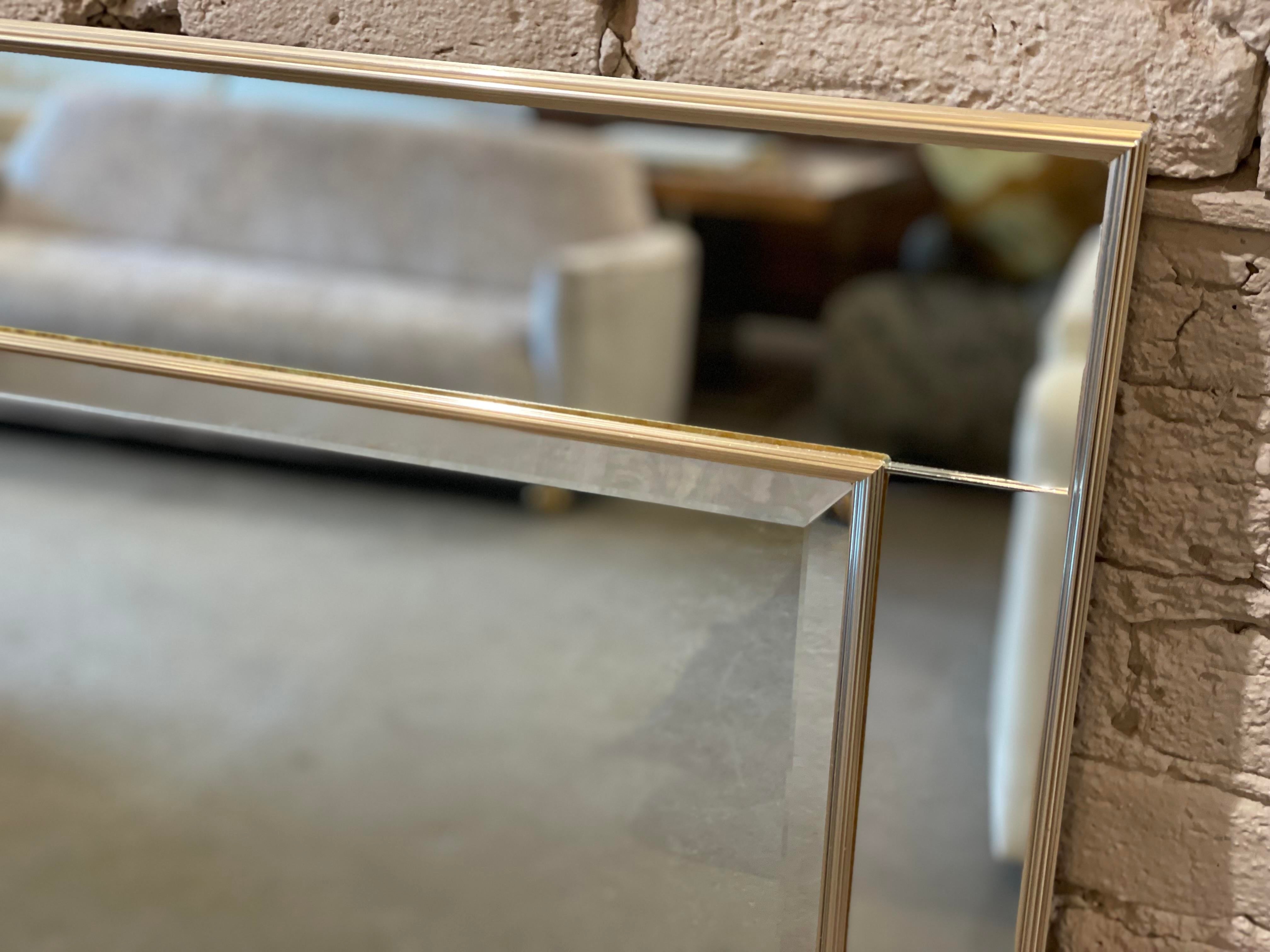 Vintage 1980s LaBarge Mirror With Rose Gold Detailing