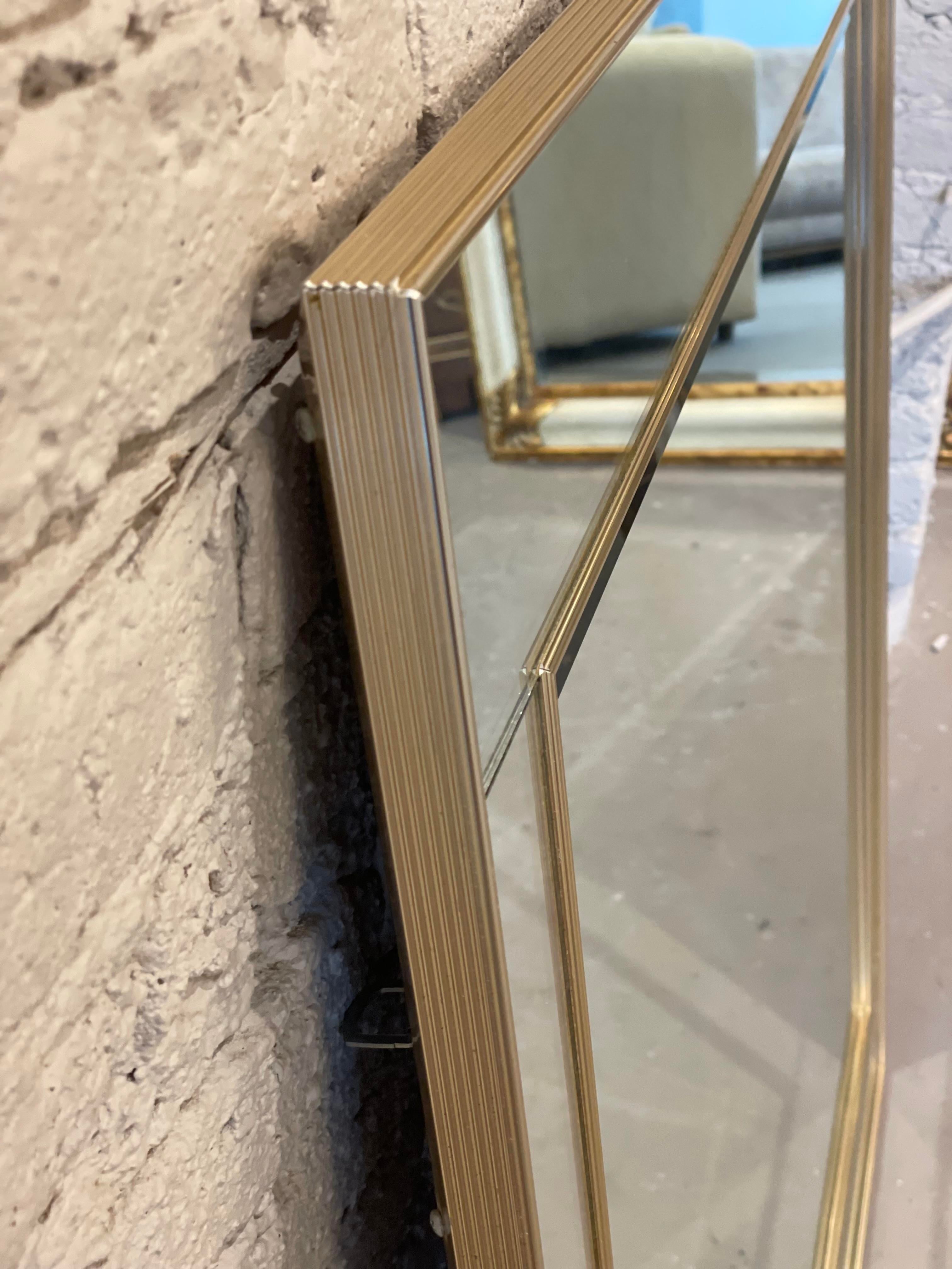 Vintage 1980s LaBarge Mirror With Rose Gold Detailing