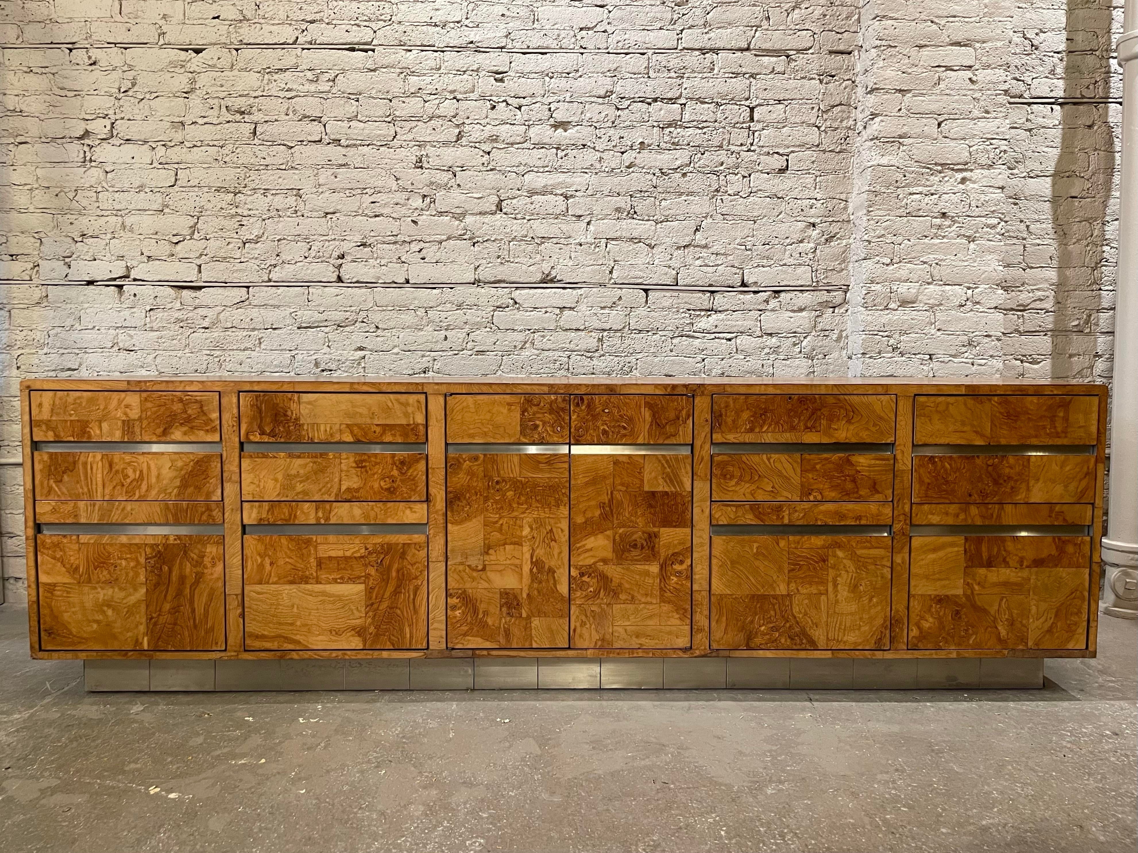 Vintage Credenza Dresser 1970s in the Manner of Milo Baughman