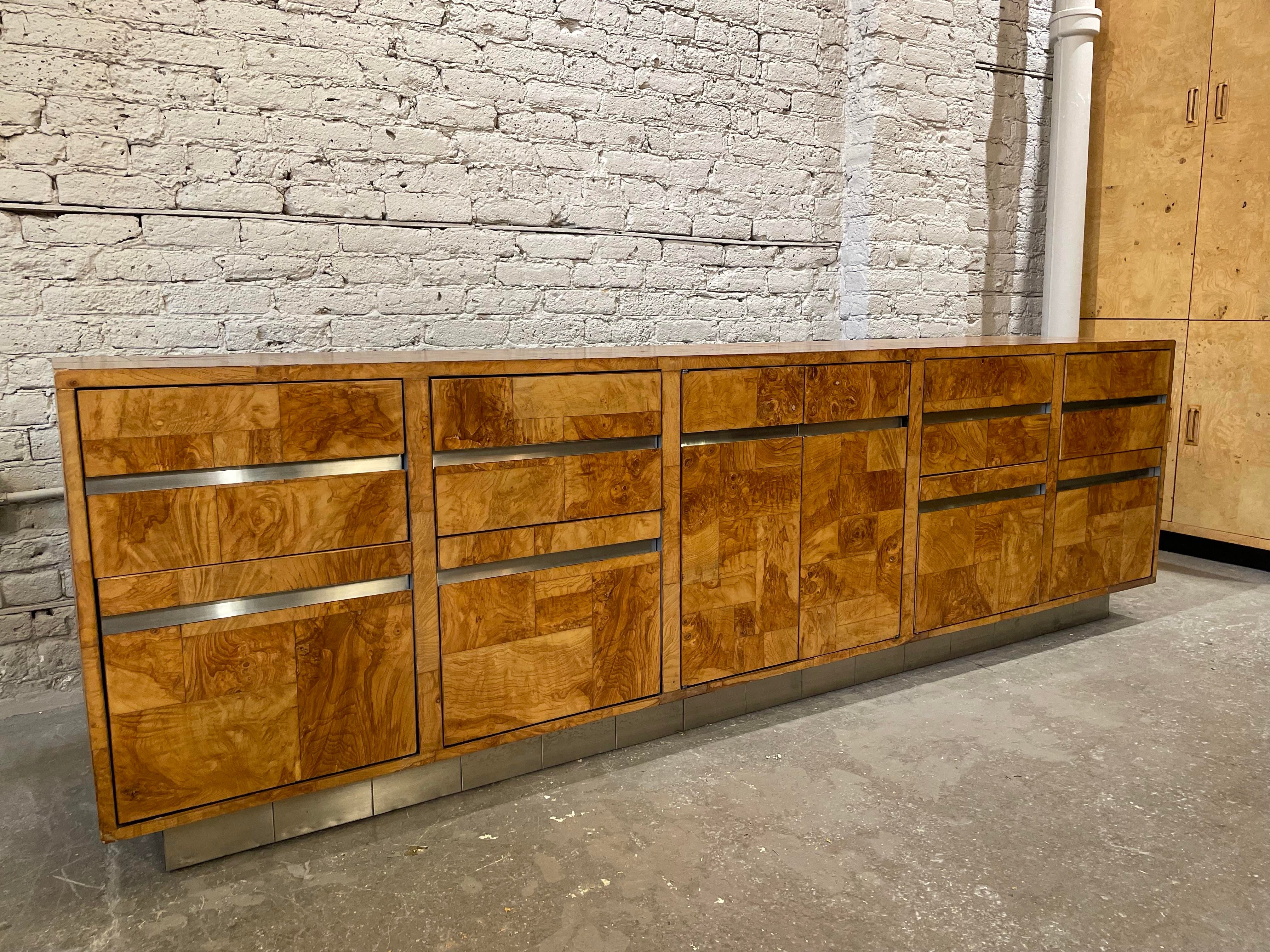 Vintage Credenza Dresser 1970s in the Manner of Milo Baughman