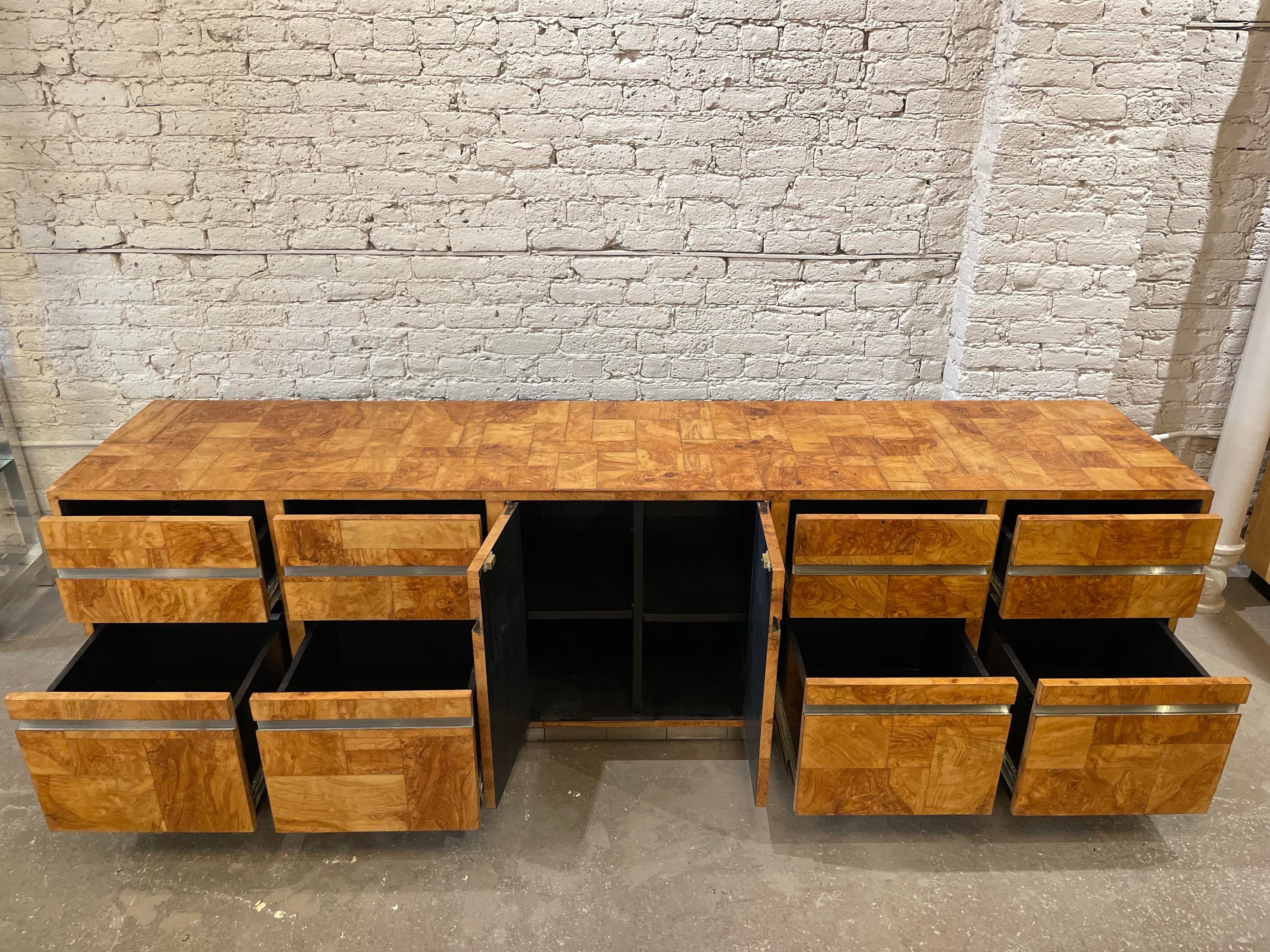 Vintage Credenza Dresser 1970s in the Manner of Milo Baughman