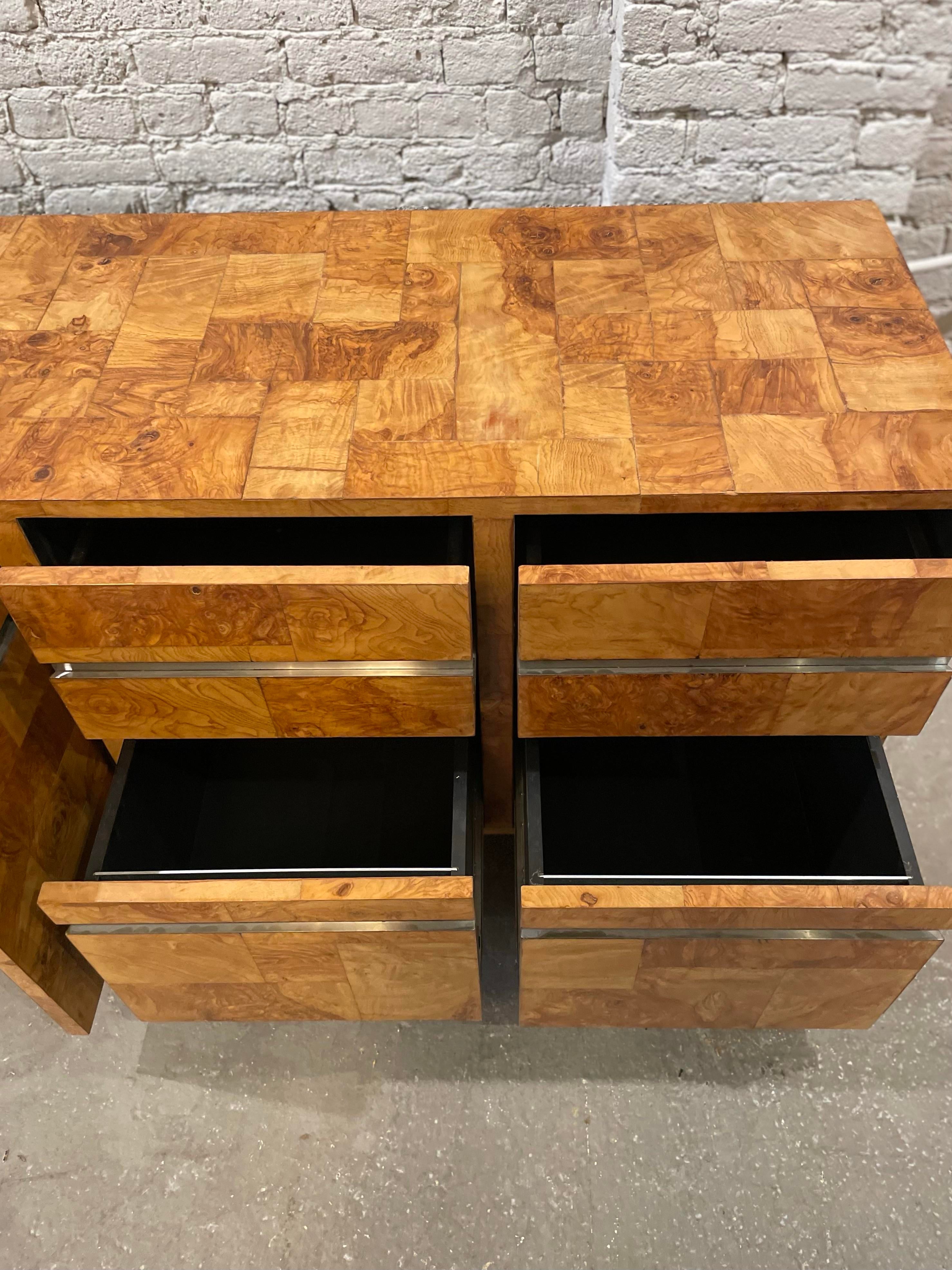 Vintage Credenza Dresser 1970s in the Manner of Milo Baughman