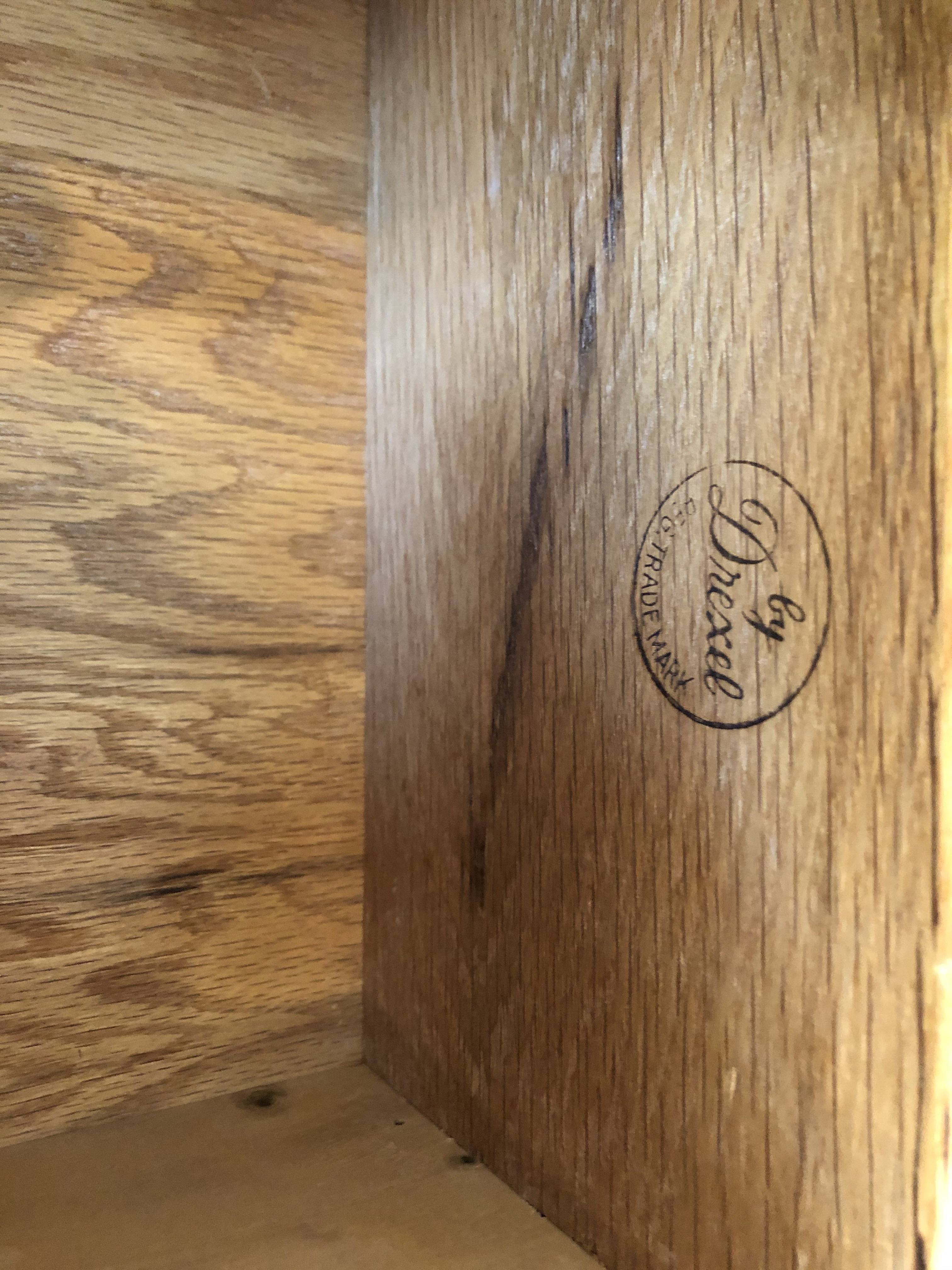 Vintage Drexel Square Drawer Credenza
