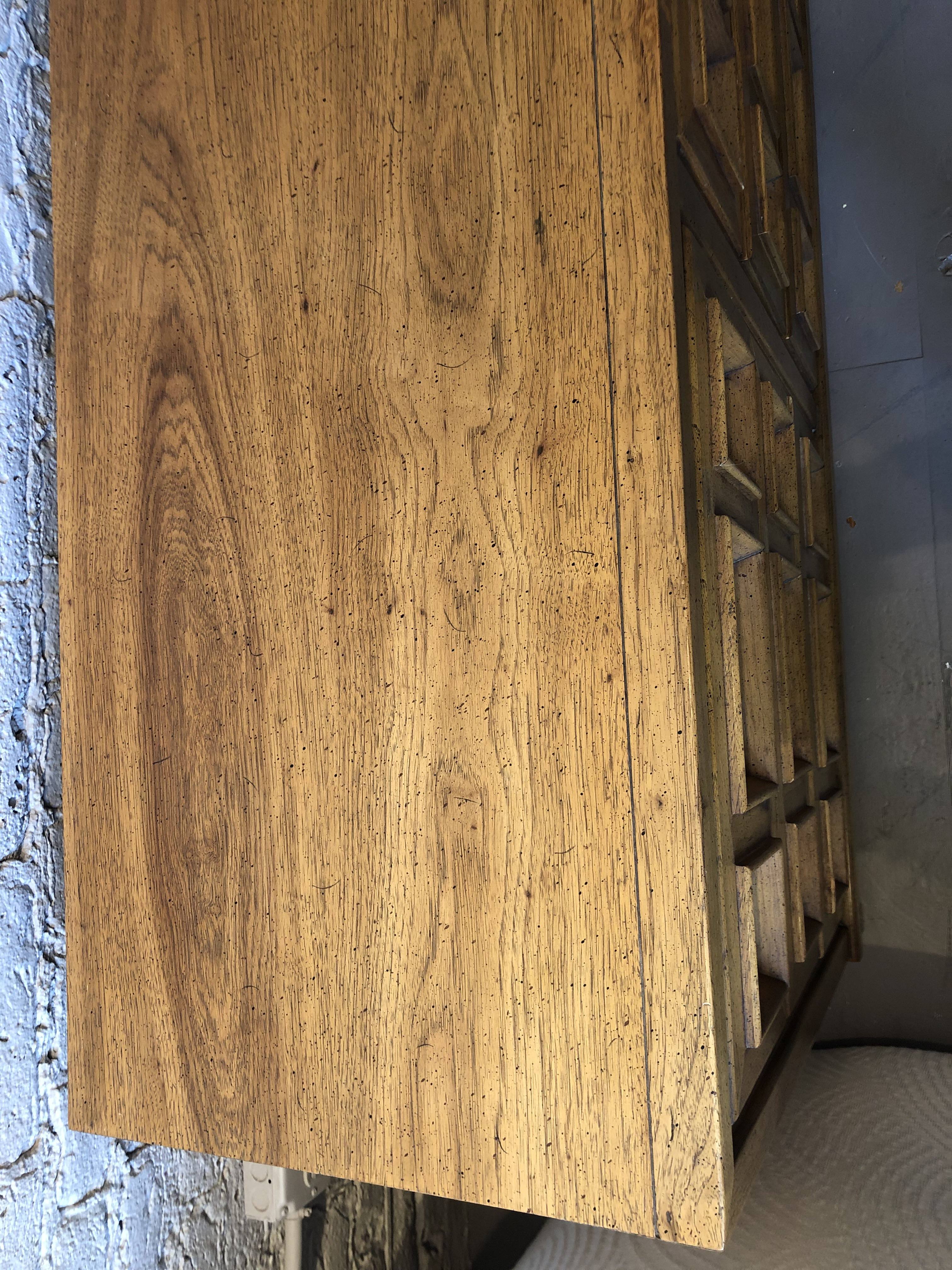 Vintage Drexel Square Drawer Credenza