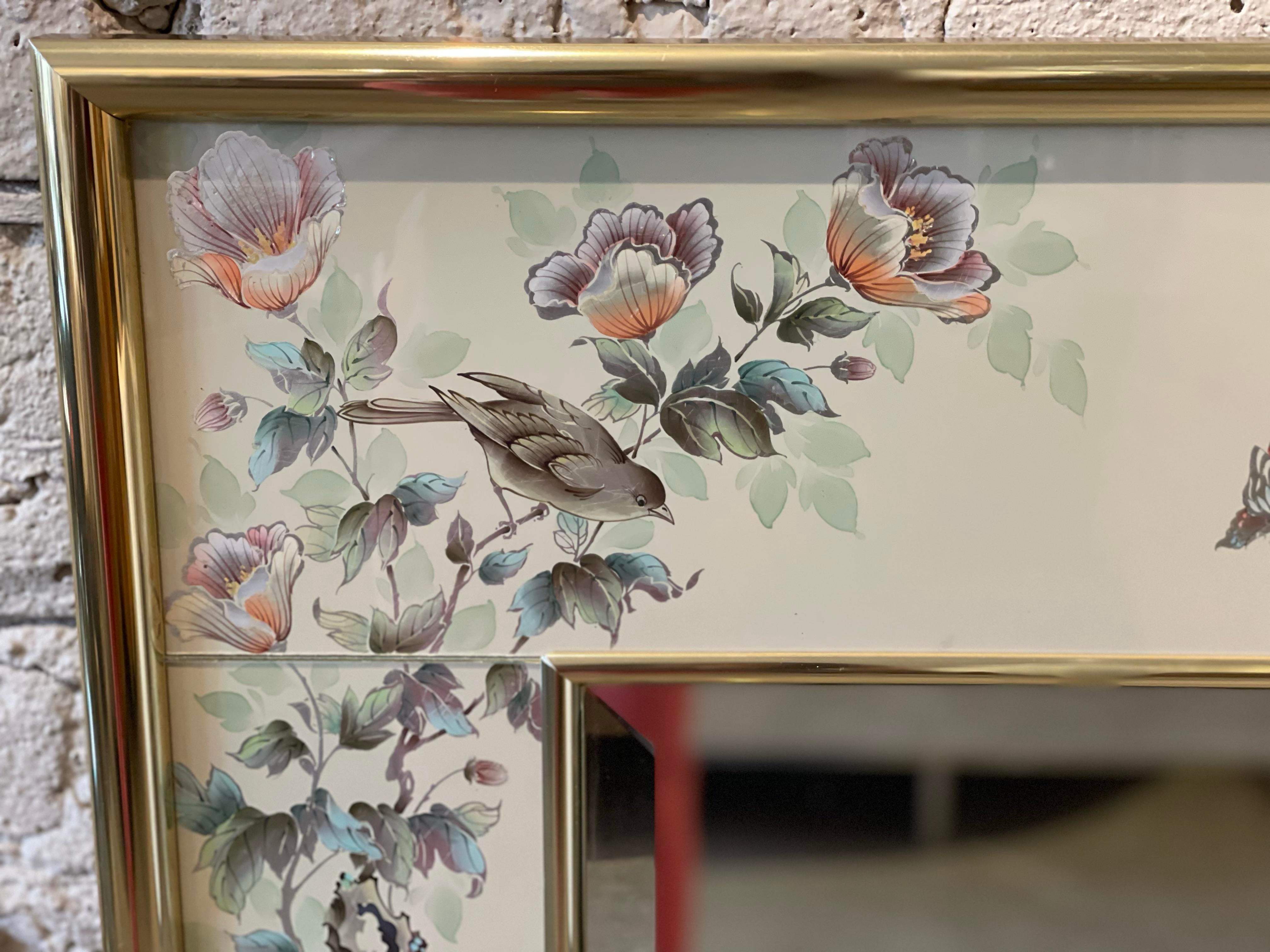 Vintage LaBarge Chinoiserie Mirror