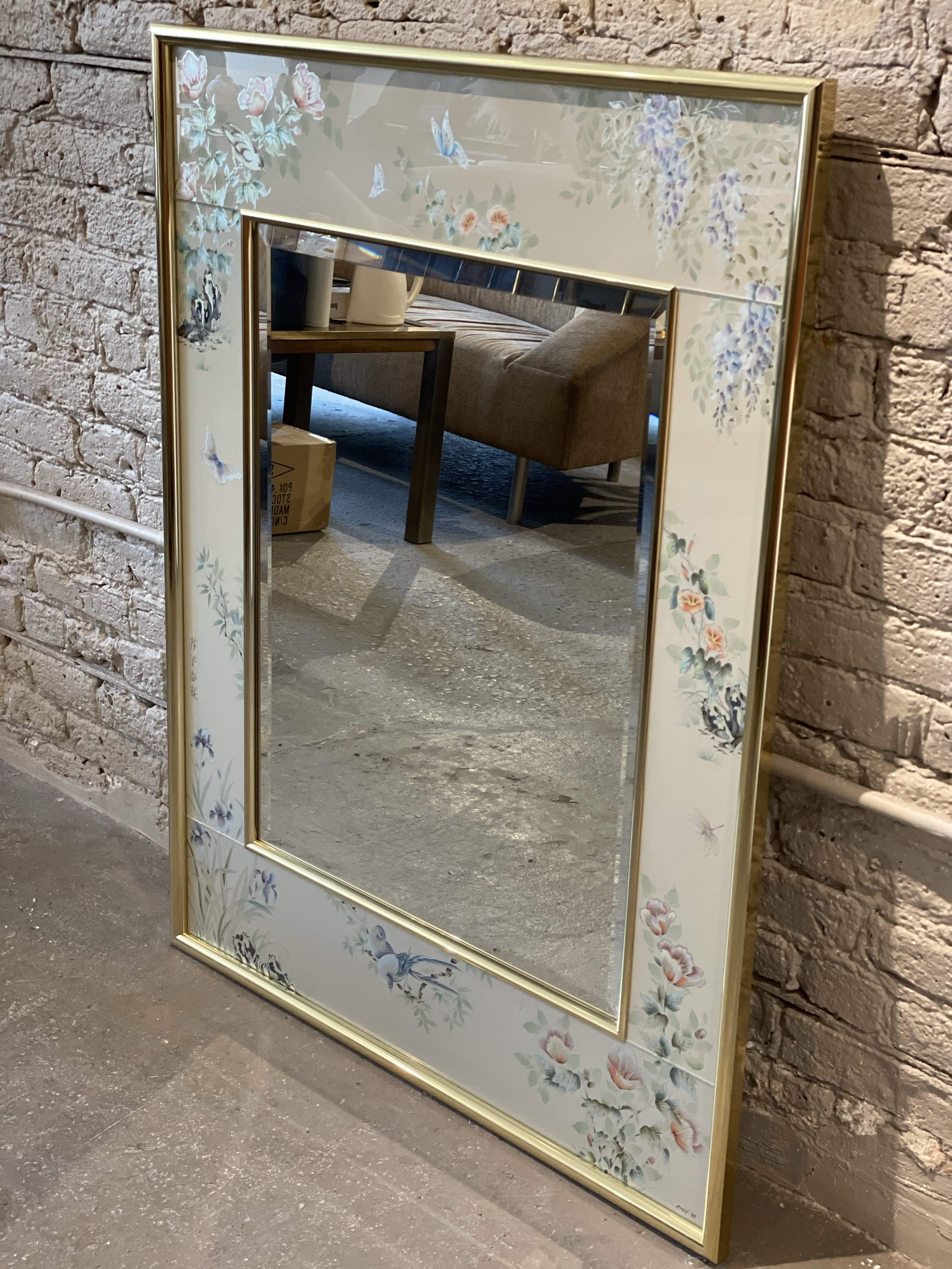 Vintage LaBarge Chinoiserie Mirror