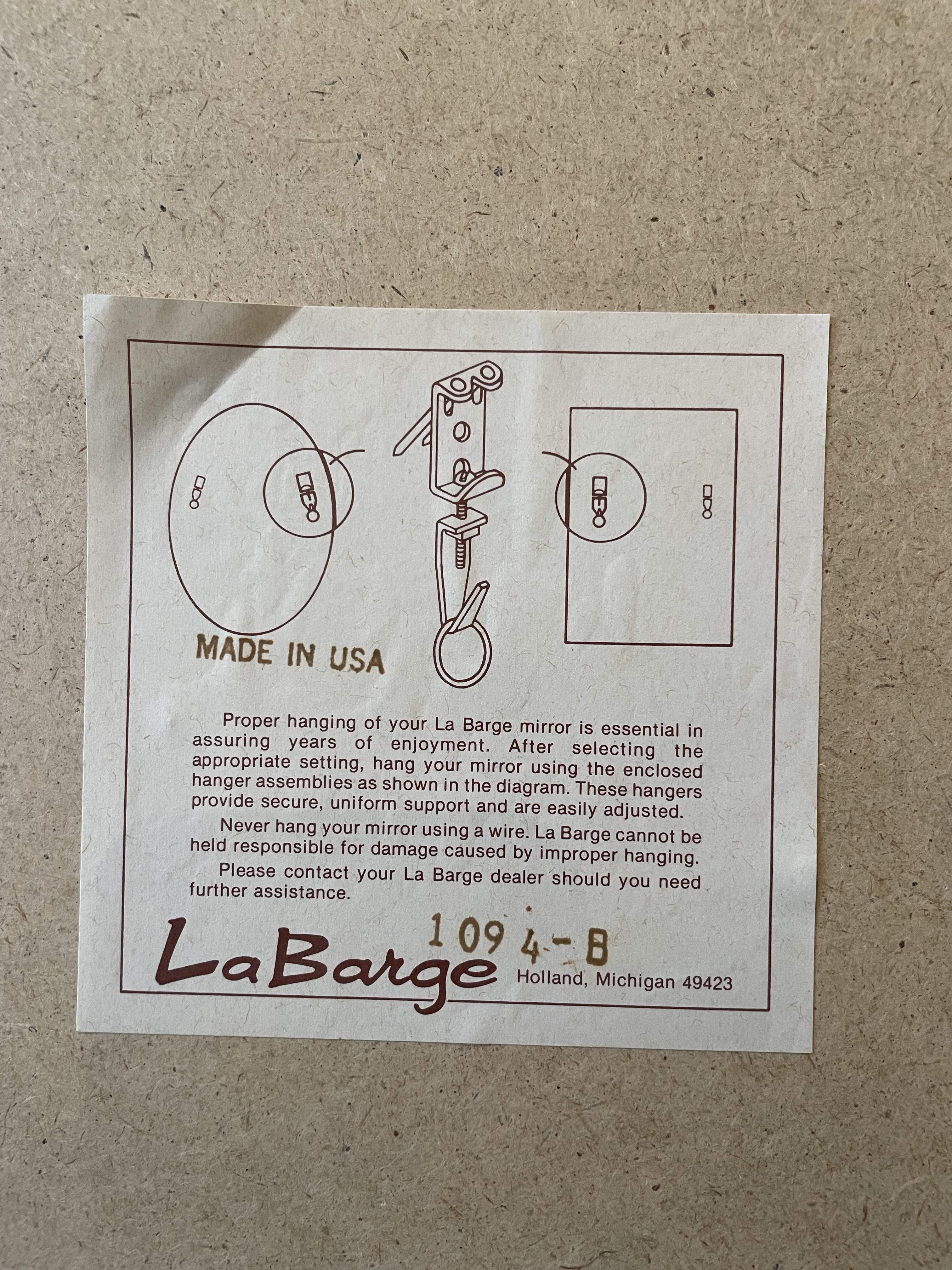 Vintage LaBarge Chinoiserie Mirror