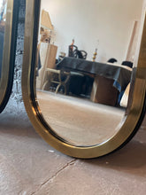 Load image into Gallery viewer, Vintage Mastercraft Brass Oval Mirror - a Pair
