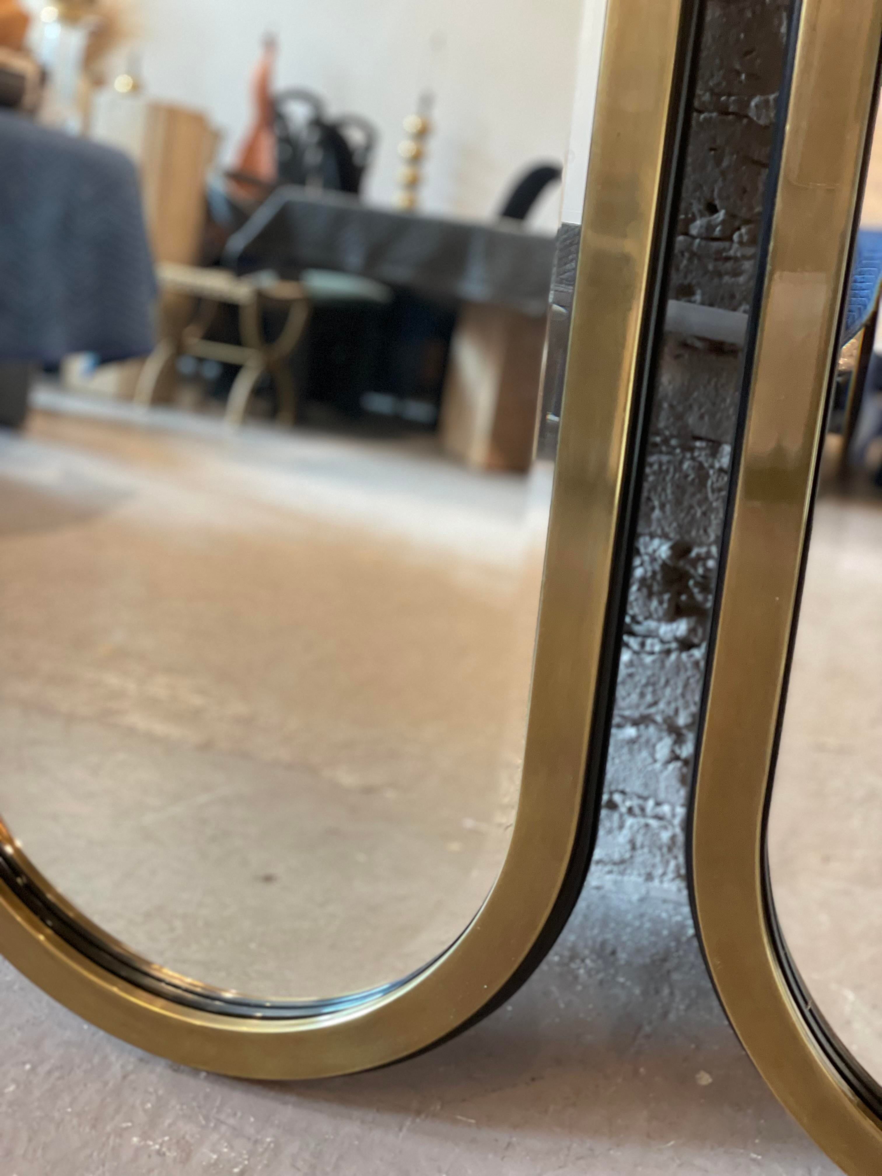 Vintage Mastercraft Brass Oval Mirror - a Pair