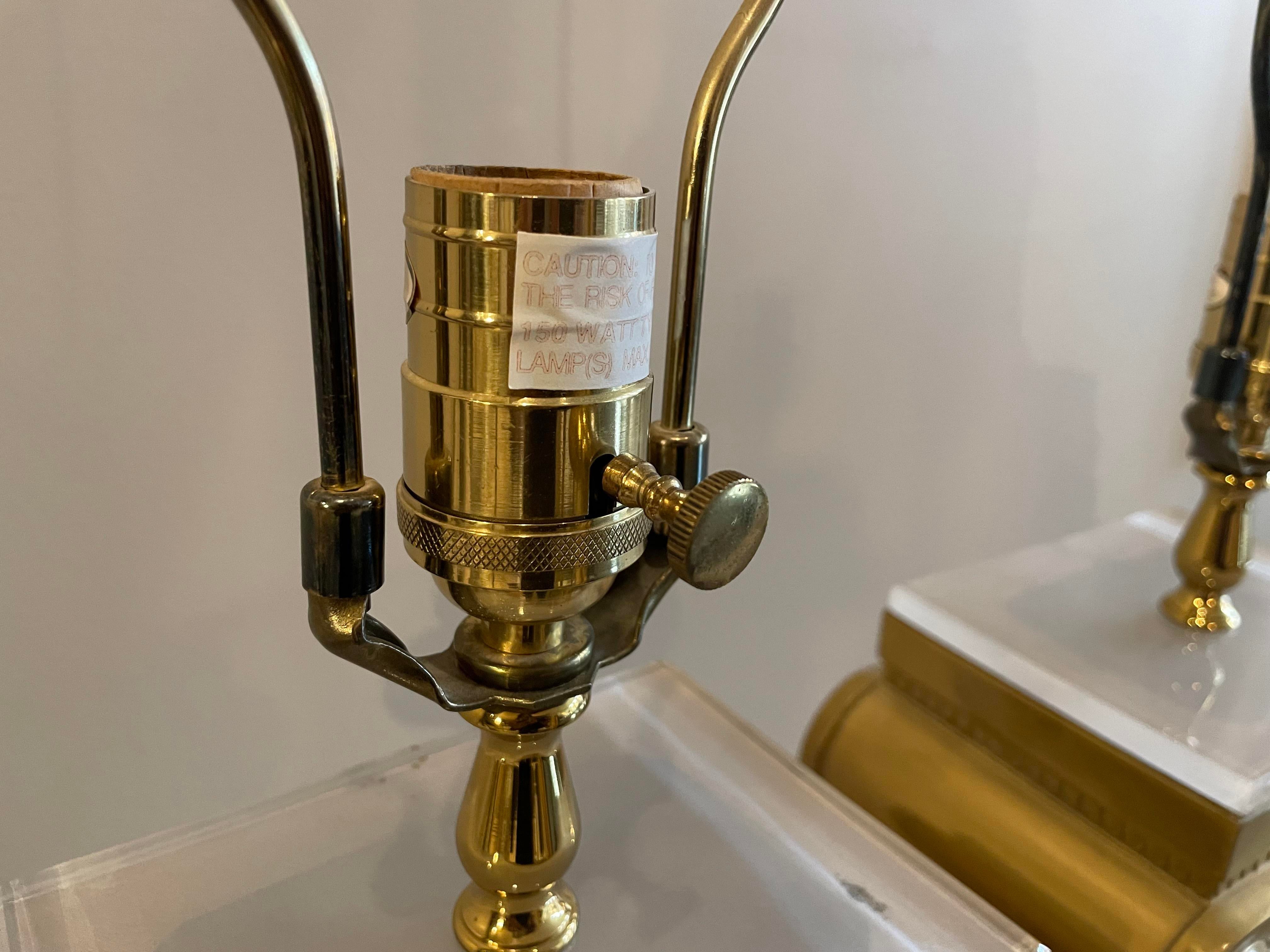 Vintage Oversized Brass and Crystal Lamps