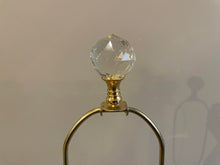 Cargar imagen en el visor de la galería, Vintage Oversized Brass and Crystal Lamps- a Pair
